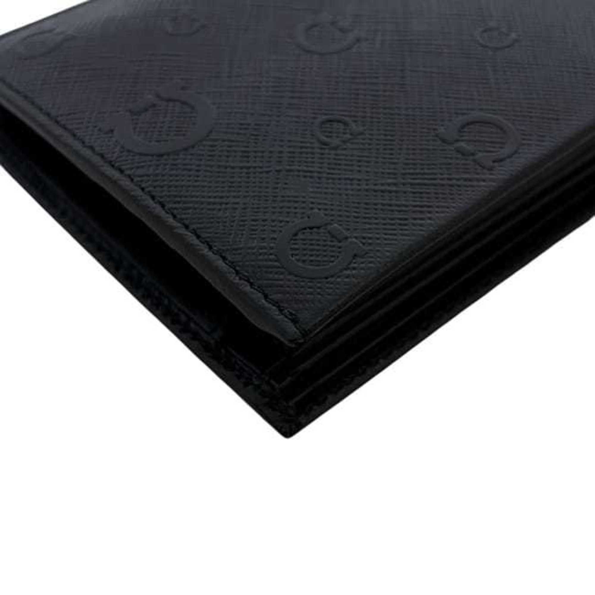 Salvatore Ferragamo Salvatore Ferragamo bifold wallet ec-25055 in black with Gancini KD 66 9296 leather. This is made of coated leather and suitable for both men women. Size ONE SIZE - 11 Thumbnail