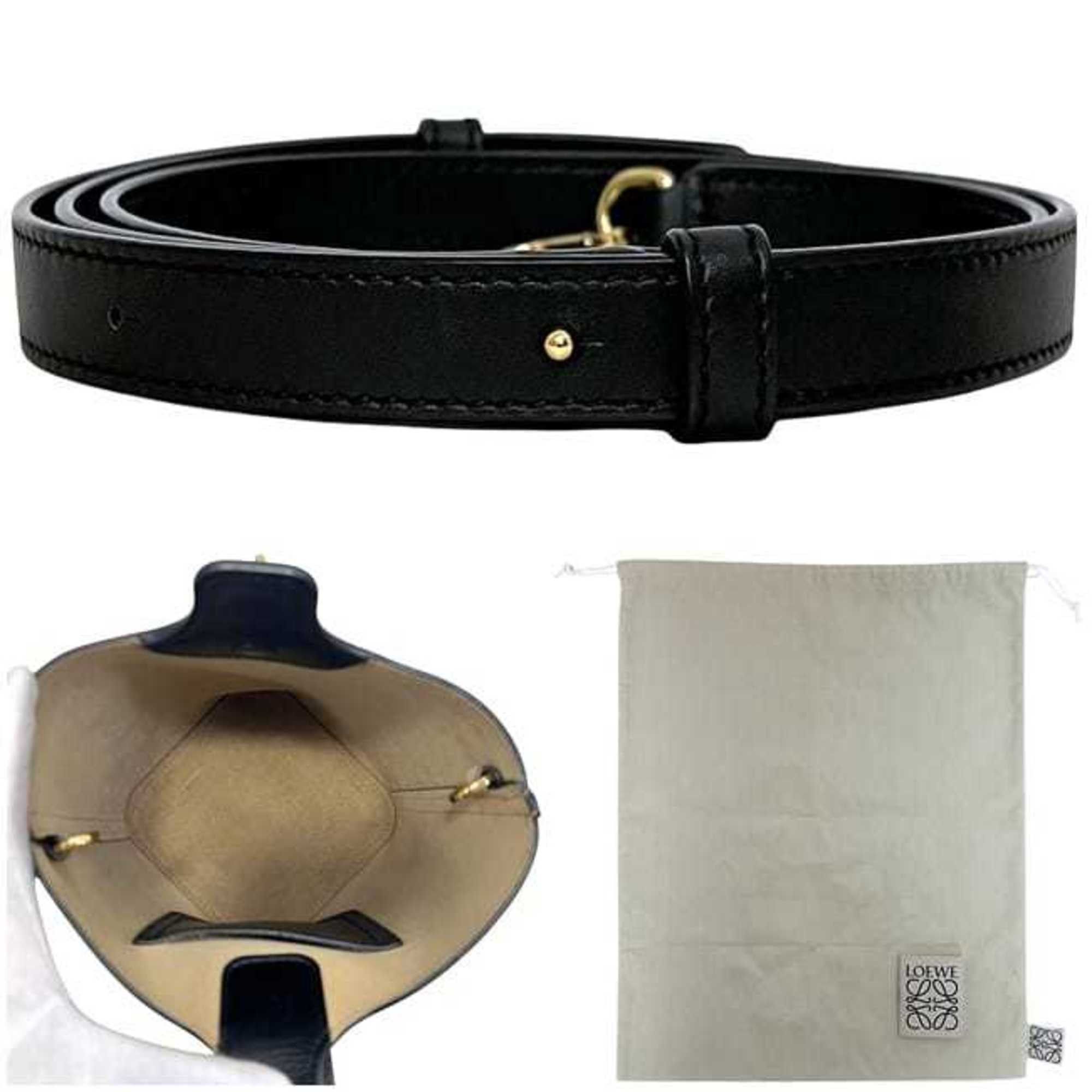 Loewe LOEWE 2-way Pebble Bucket Mini f-24885 Black AANBBBMX01 Bag in Smooth Calf Leather (062410) Handbag Shoulder Crossbody Size ONE SIZE - 9 Thumbnail
