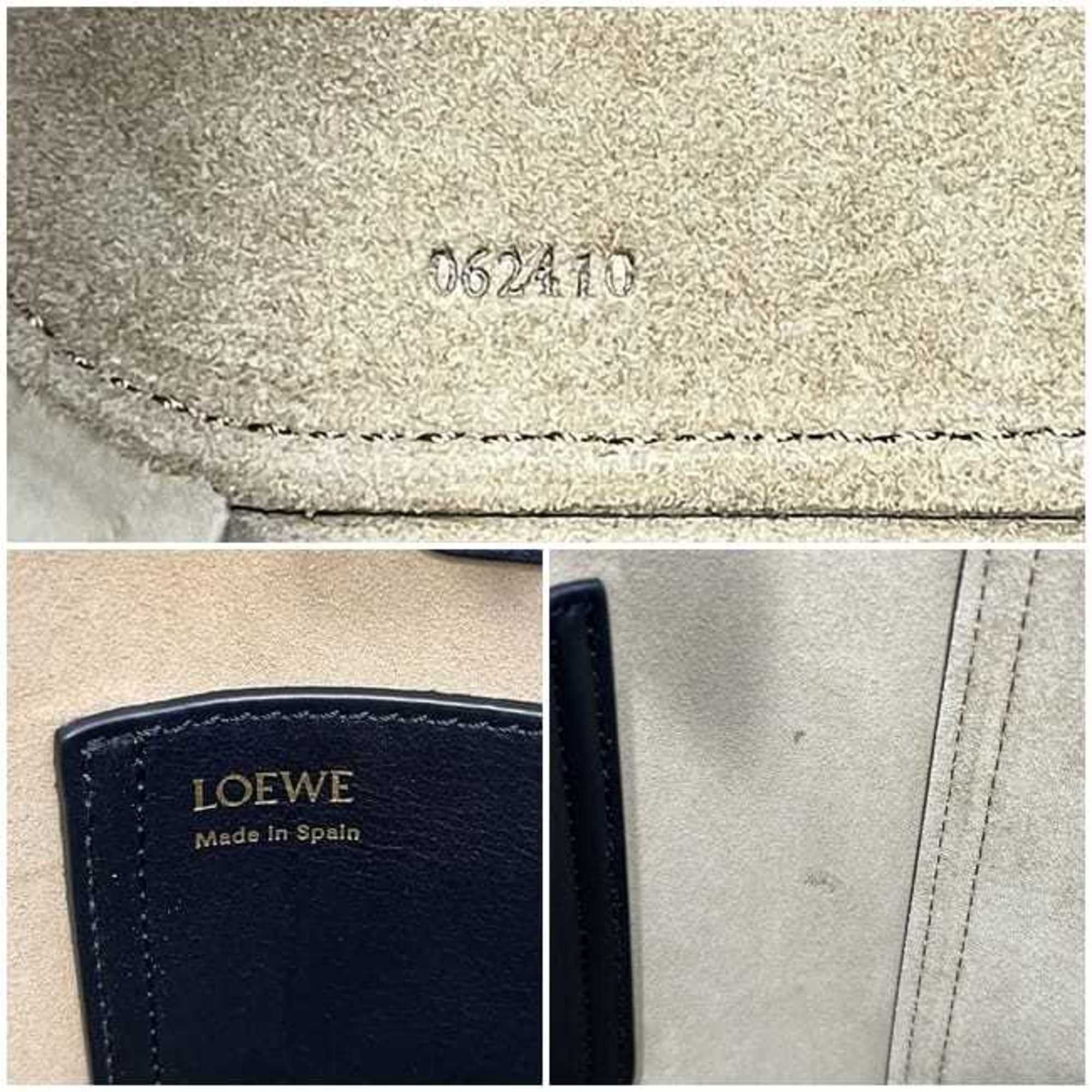 Loewe LOEWE 2-way Pebble Bucket Mini f-24885 Black AANBBBMX01 Bag in Smooth Calf Leather (062410) Handbag Shoulder Crossbody Size ONE SIZE - 10 Thumbnail