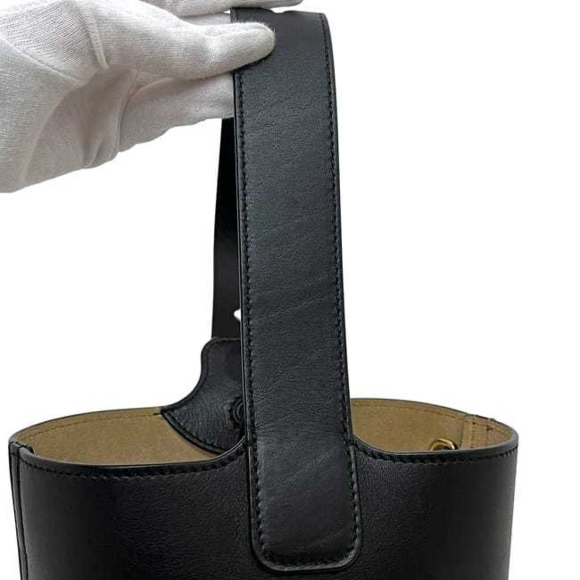Loewe LOEWE 2-way Pebble Bucket Mini f-24885 Black AANBBBMX01 Bag in Smooth Calf Leather (062410) Handbag Shoulder Crossbody Size ONE SIZE - 7 Thumbnail