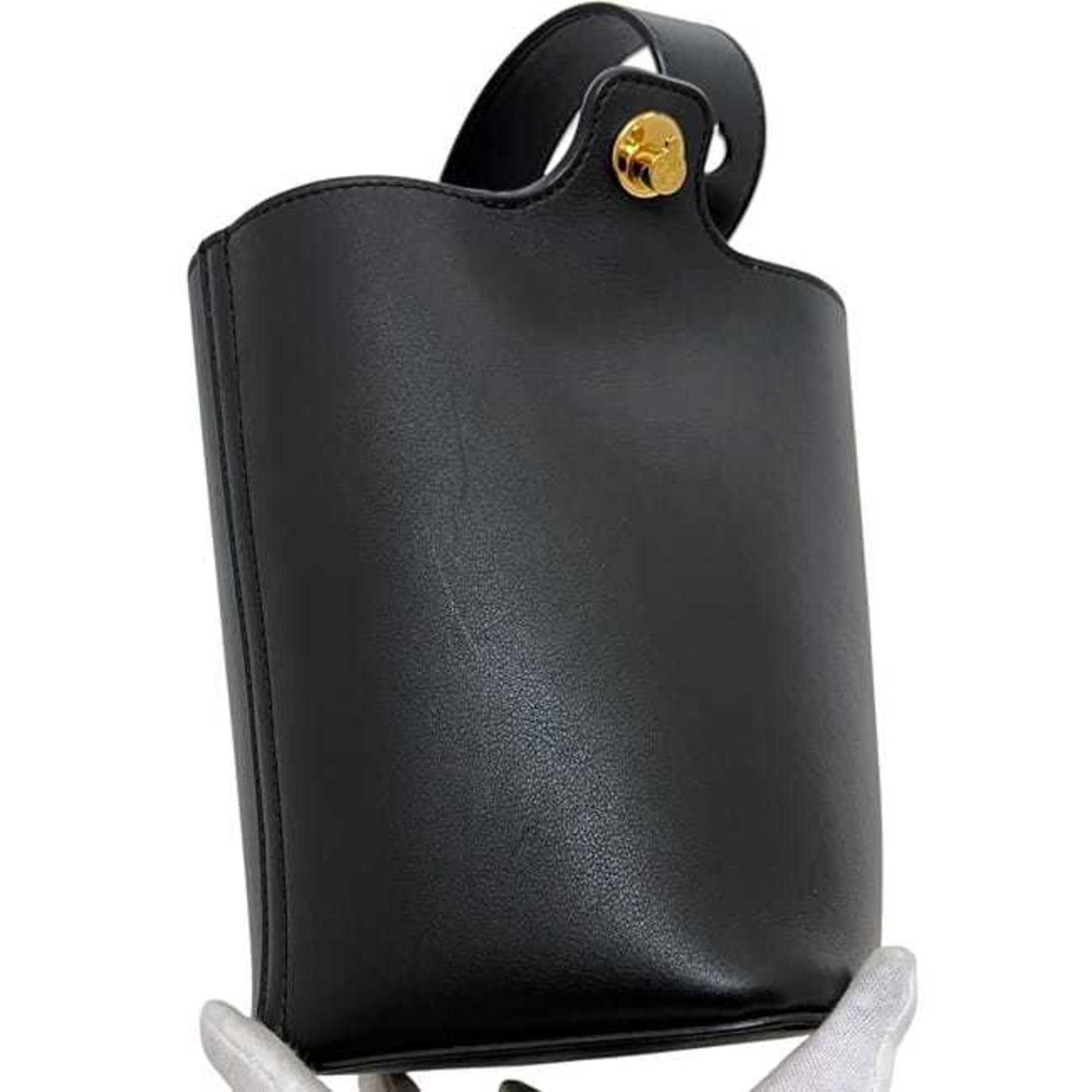 Loewe LOEWE 2-way Pebble Bucket Mini f-24885 Black AANBBBMX01 Bag in Smooth Calf Leather (062410) Handbag Shoulder Crossbody Size ONE SIZE - 5 Thumbnail