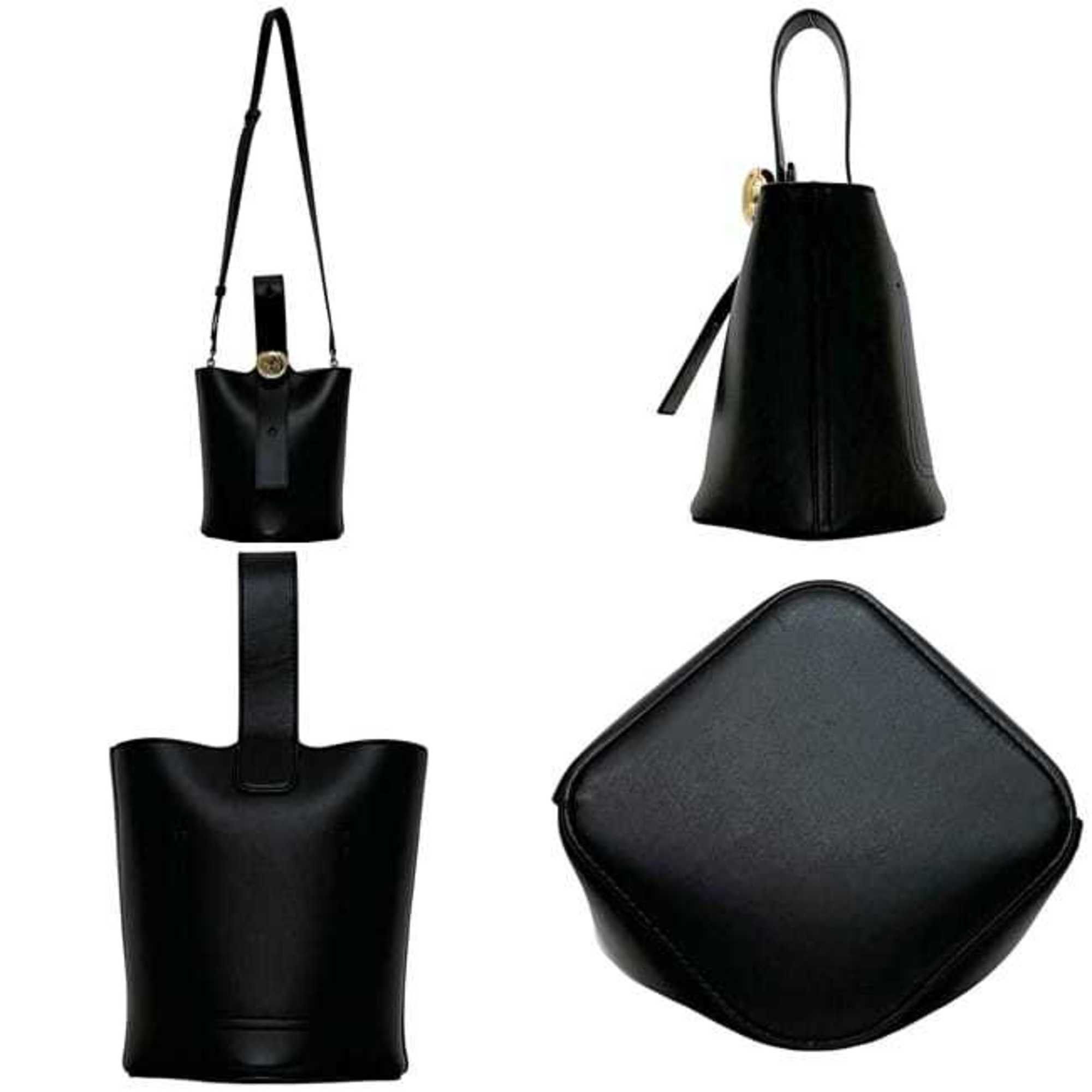 Loewe LOEWE 2-way Pebble Bucket Mini f-24885 Black AANBBBMX01 Bag in Smooth Calf Leather (062410) Handbag Shoulder Crossbody Size ONE SIZE - 2 Thumbnail