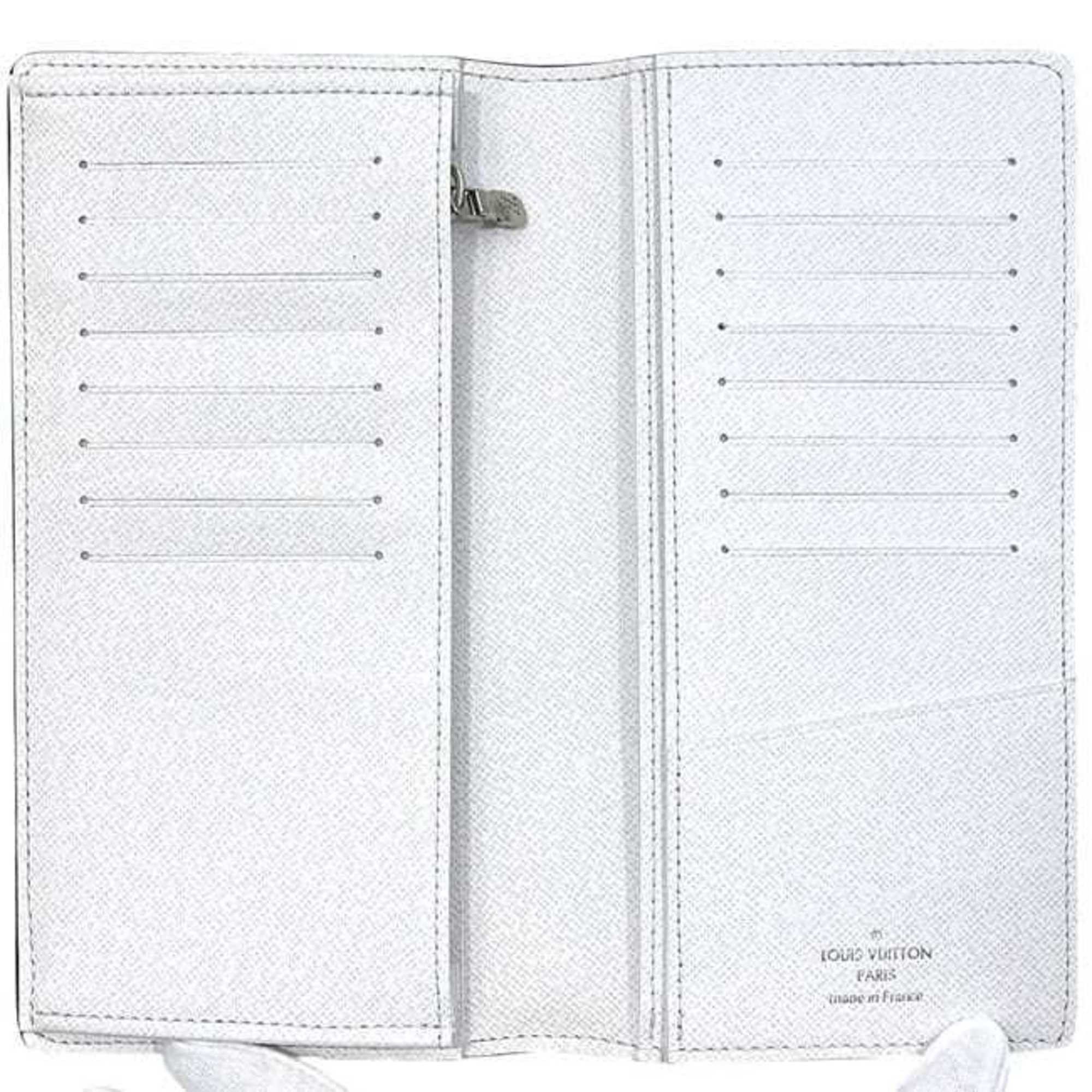 Louis Vuitton Louis Vuitton Bifold Long Wallet, Portefeuille Brazza f-25002, White, Taiga Rama M30298, Monogram Canvas, Leather, IC Tag, LOUIS VUITTON, Long, Men's/Women's Size ONE SIZE - 5 Thumbnail