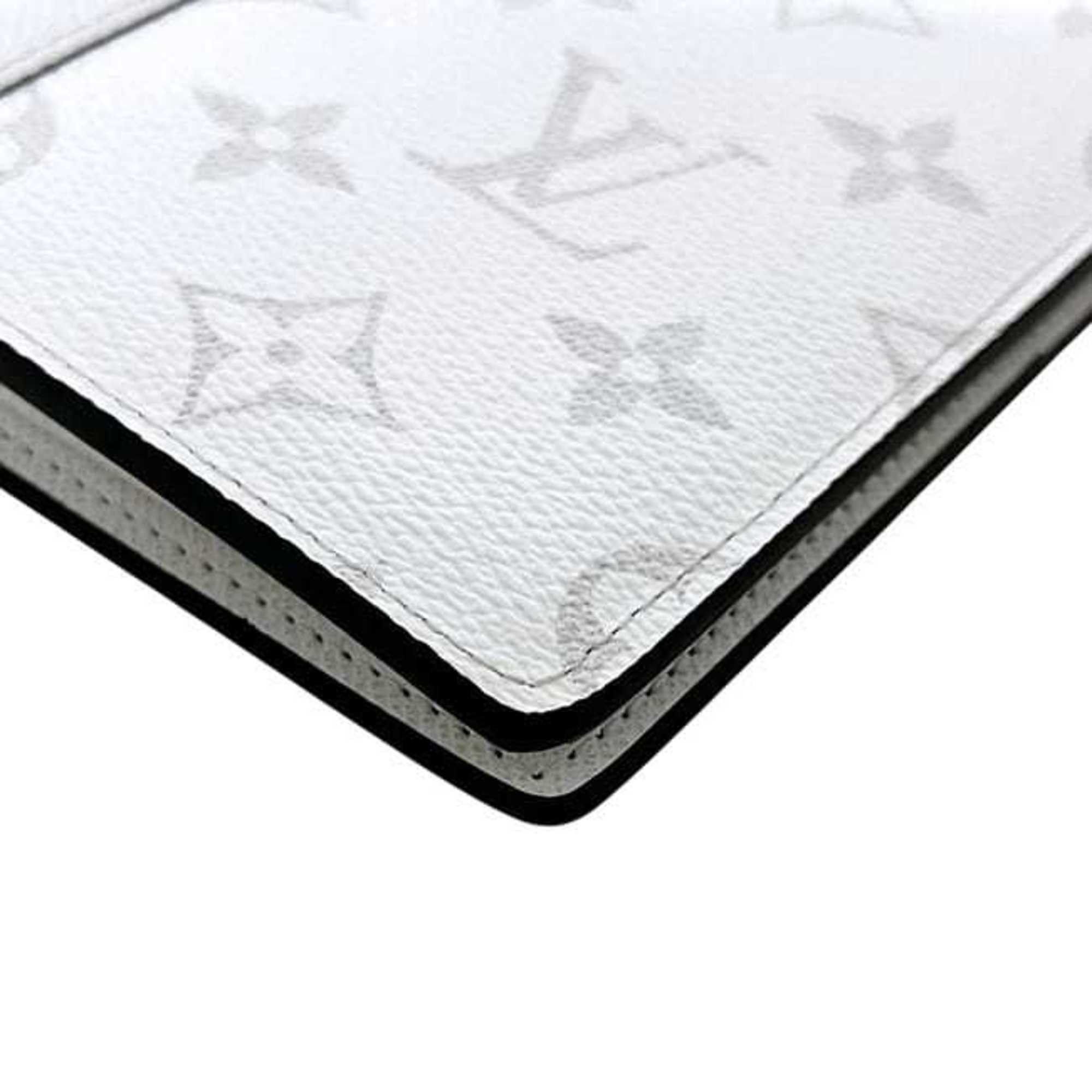 Louis Vuitton Louis Vuitton Bifold Long Wallet, Portefeuille Brazza f-25002, White, Taiga Rama M30298, Monogram Canvas, Leather, IC Tag, LOUIS VUITTON, Long, Men's/Women's Size ONE SIZE - 4 Thumbnail