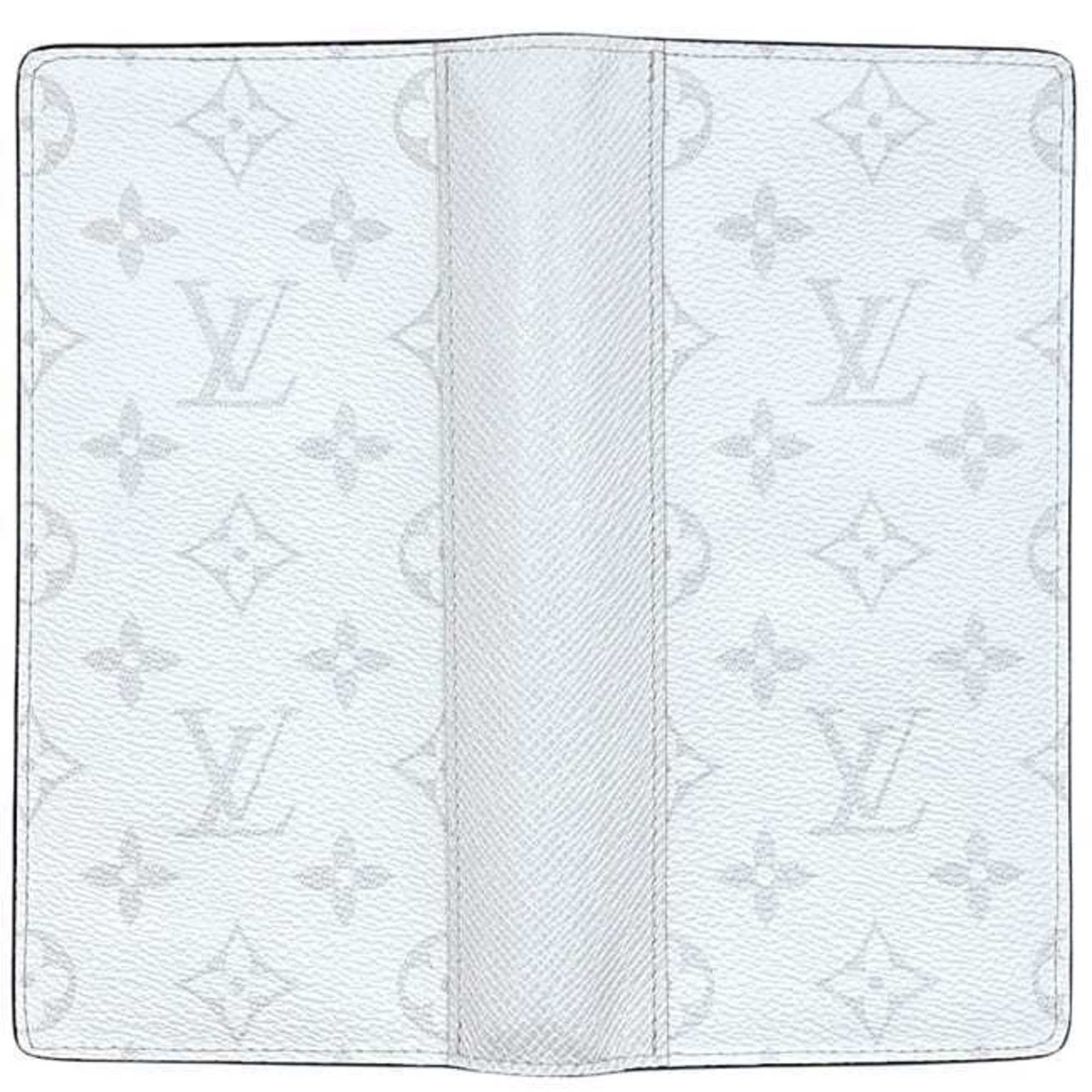 Louis Vuitton Louis Vuitton Bifold Long Wallet, Portefeuille Brazza f-25002, White, Taiga Rama M30298, Monogram Canvas, Leather, IC Tag, LOUIS VUITTON, Long, Men's/Women's Size ONE SIZE - 6 Thumbnail