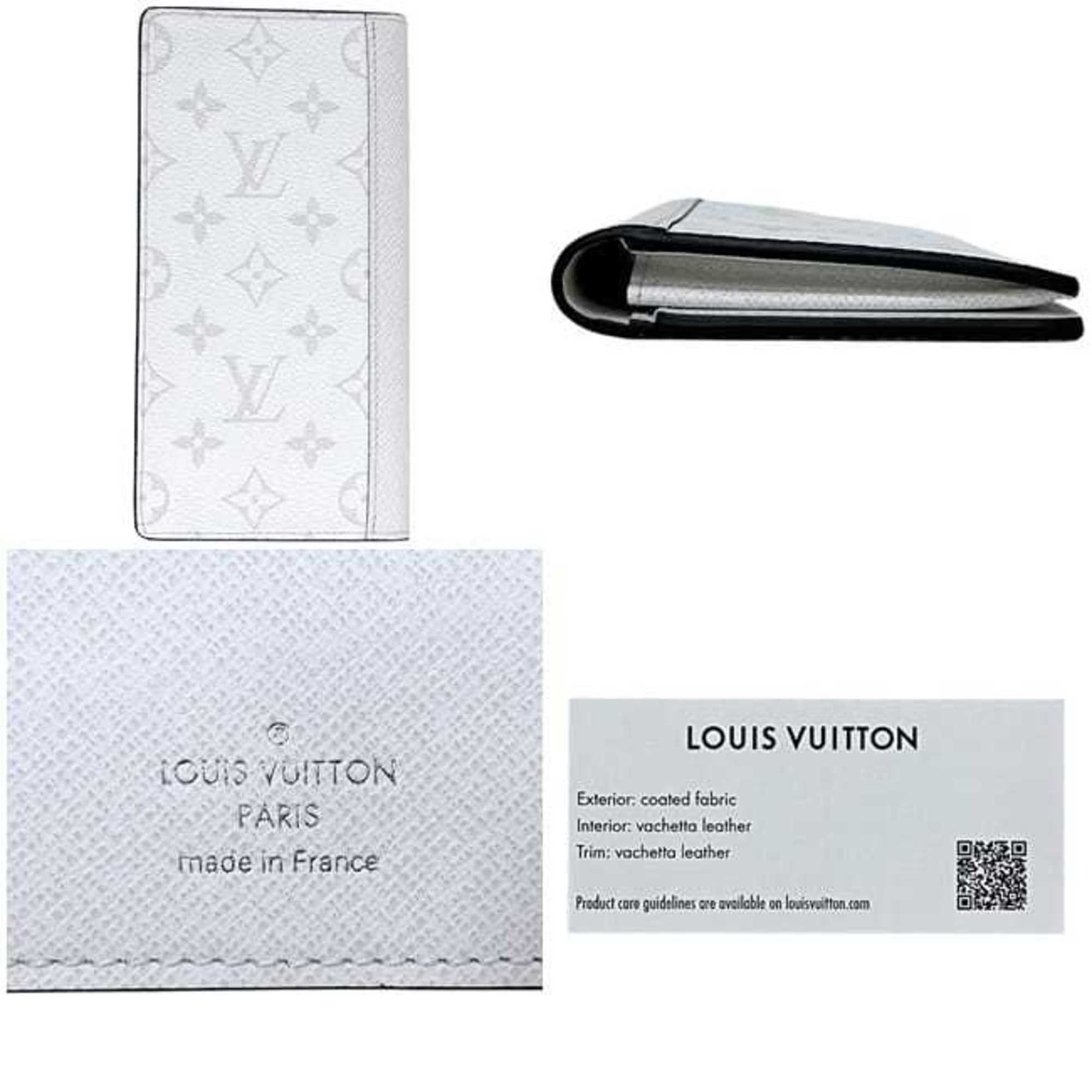 Louis Vuitton Louis Vuitton Bifold Long Wallet, Portefeuille Brazza f-25002, White, Taiga Rama M30298, Monogram Canvas, Leather, IC Tag, LOUIS VUITTON, Long, Men's/Women's Size ONE SIZE - 3 Thumbnail