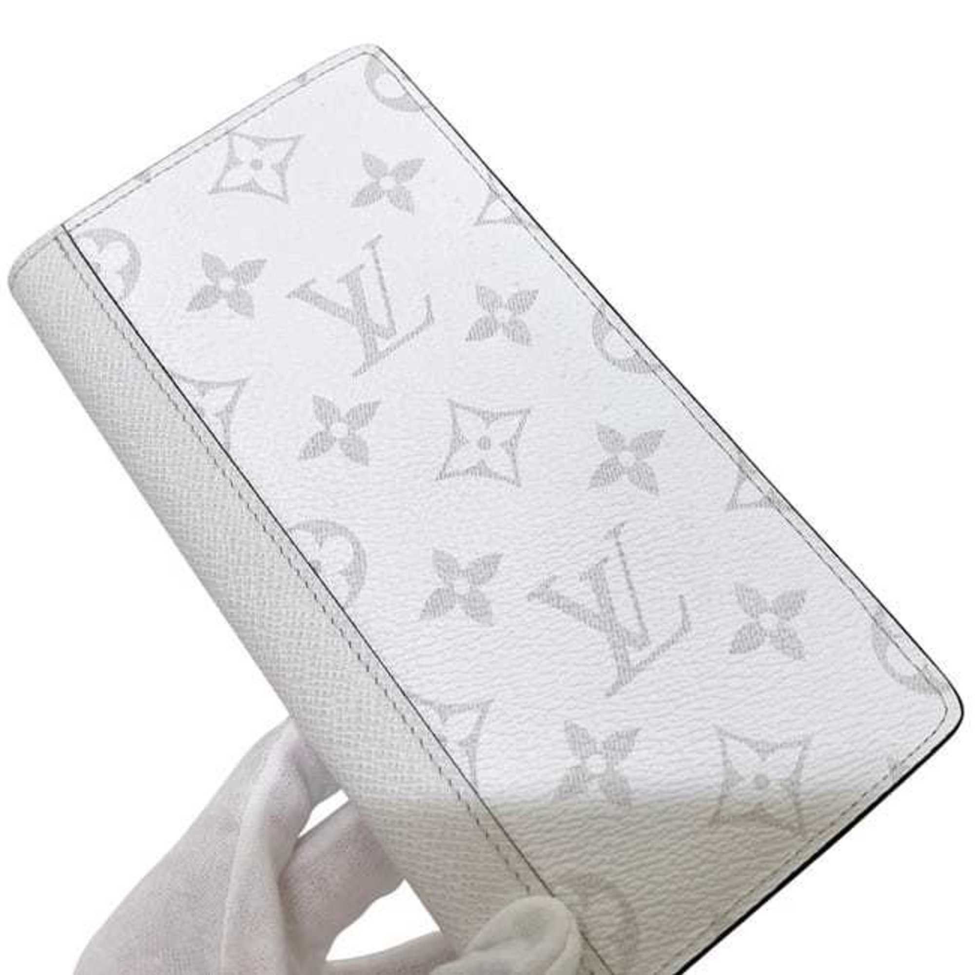 Louis Vuitton Louis Vuitton Bifold Long Wallet, Portefeuille Brazza f-25002, White, Taiga Rama M30298, Monogram Canvas, Leather, IC Tag, LOUIS VUITTON, Long, Men's/Women's Size ONE SIZE - 10 Thumbnail