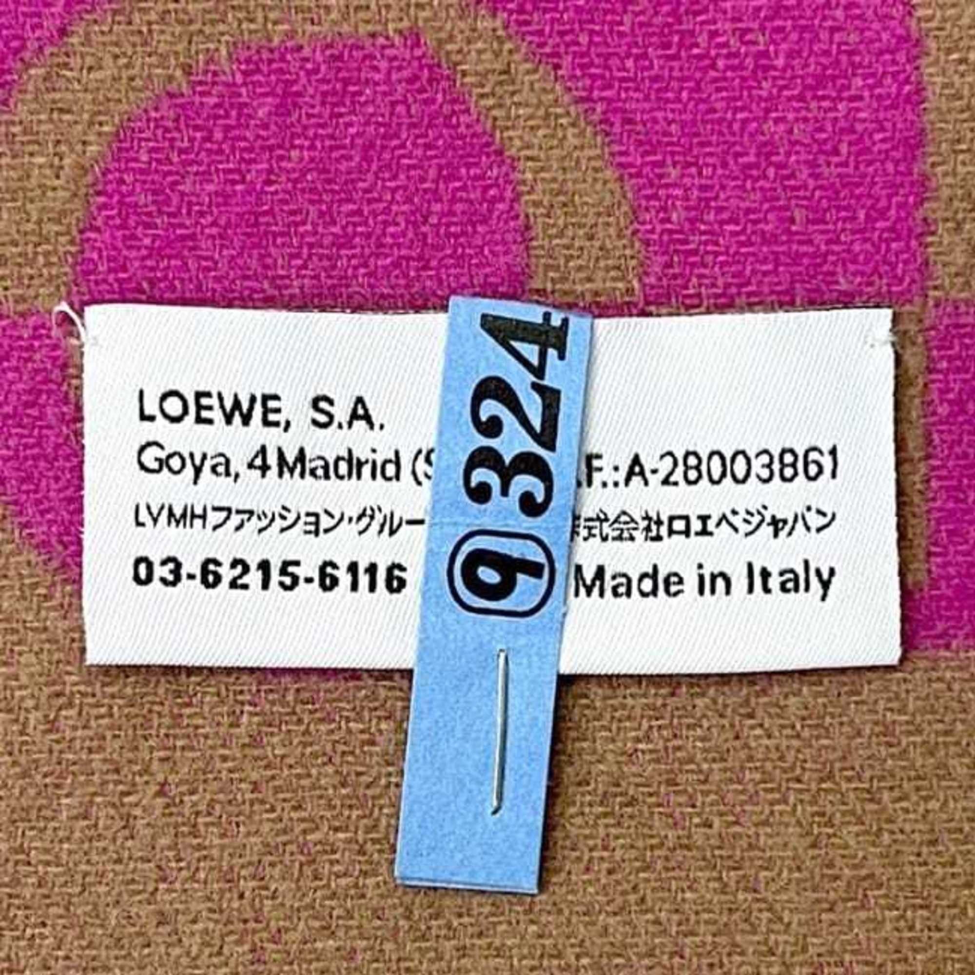 Loewe Loewe Scarf ec-24934 Beige Pink 90% Wool 10% Cashmere Two-Tone Men's Women's Mark Size ONE SIZE - 6 Thumbnail