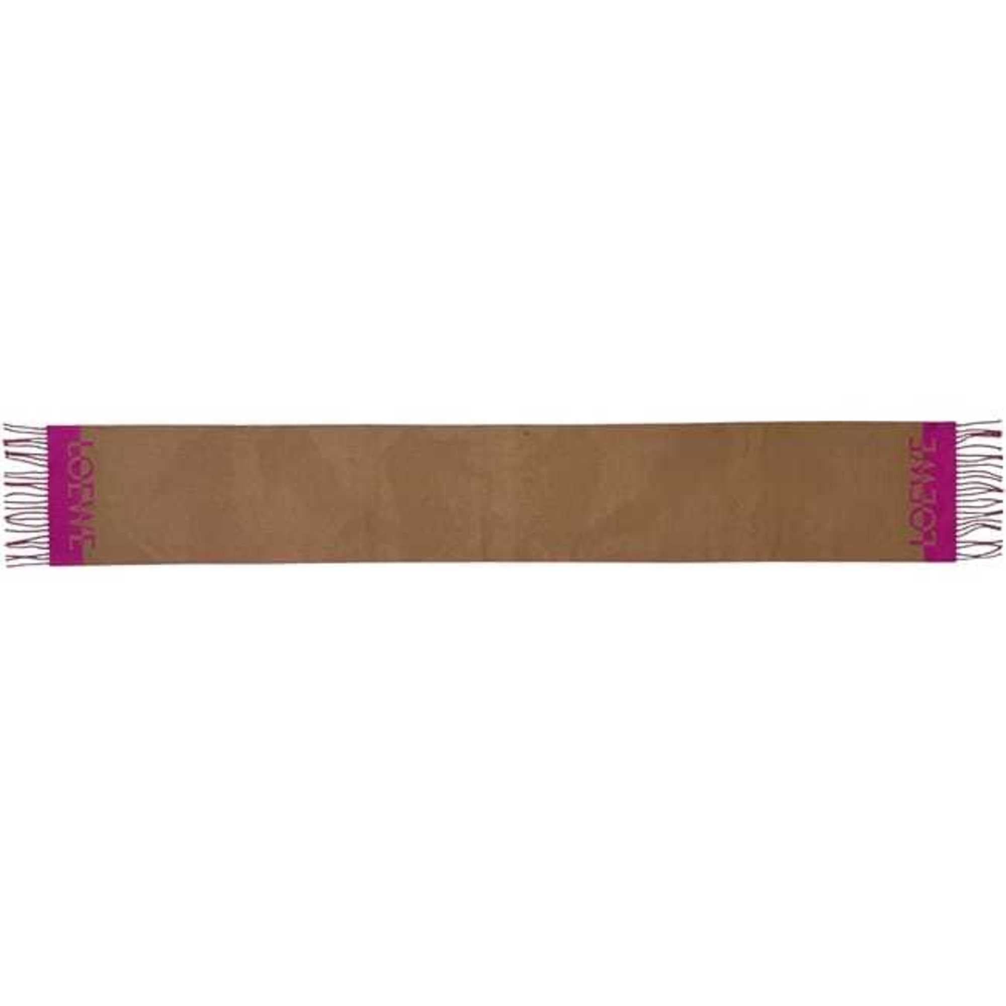 Loewe Loewe Scarf ec-24934 Beige Pink 90% Wool 10% Cashmere Two-Tone Men's Women's Mark Size ONE SIZE - 3 Thumbnail