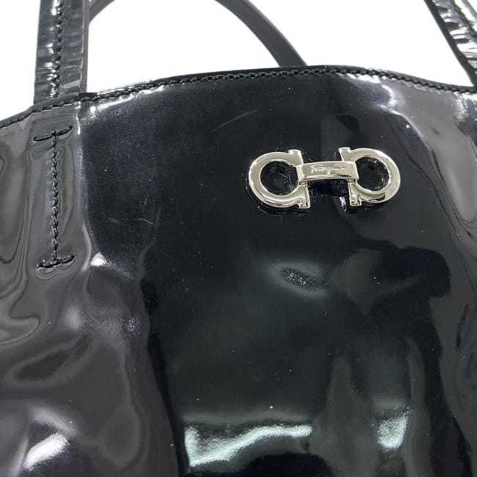 Salvatore Ferragamo Salvatore Ferragamo tote bag ec-24907 black Gancini FJ-21 C847 patent for men and women Size ONE SIZE - 8 Thumbnail