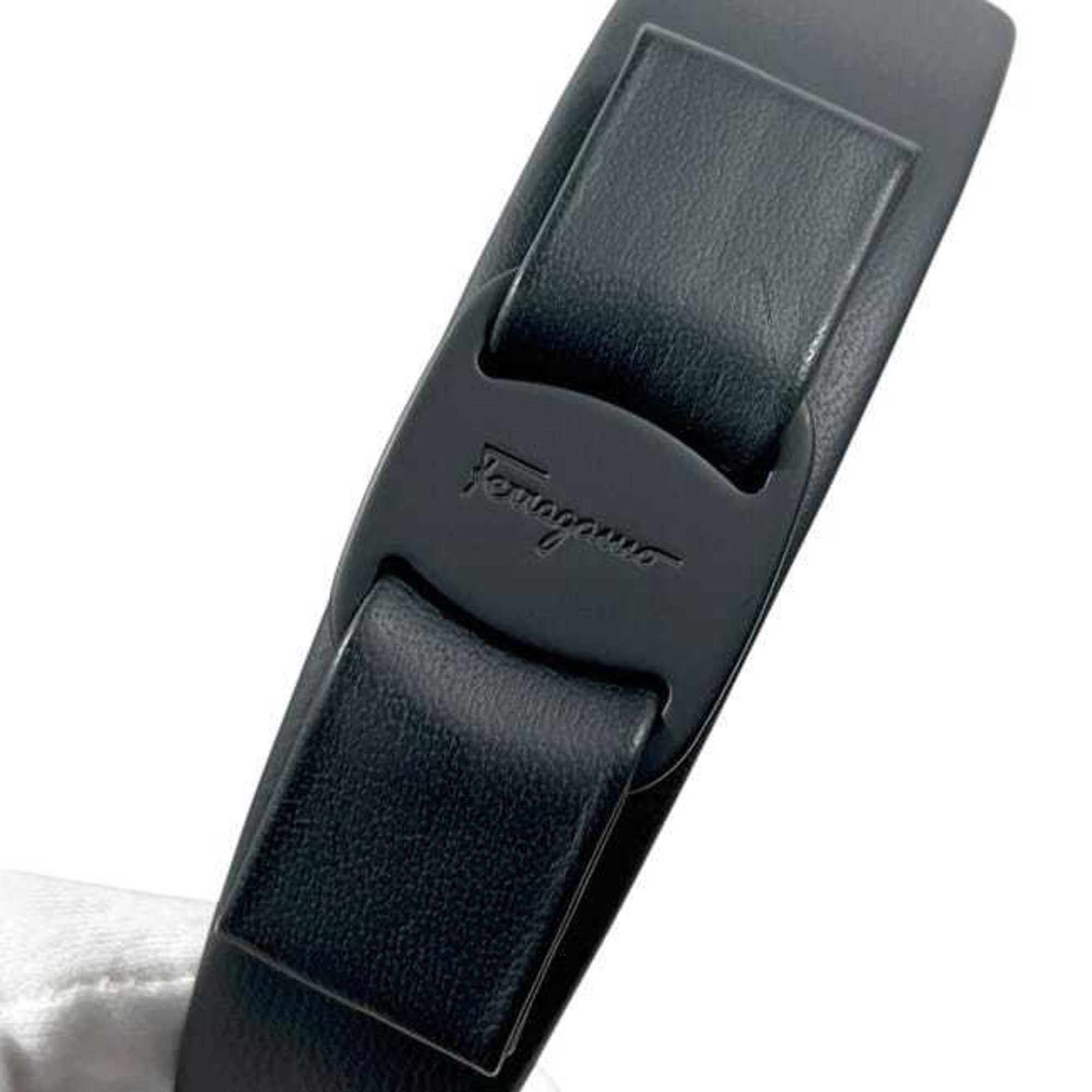 Salvatore Ferragamo Salvatore Ferragamo Headband ec-24894 Black Vara Leather Ribbon Women's Size ONE SIZE - 9 Thumbnail