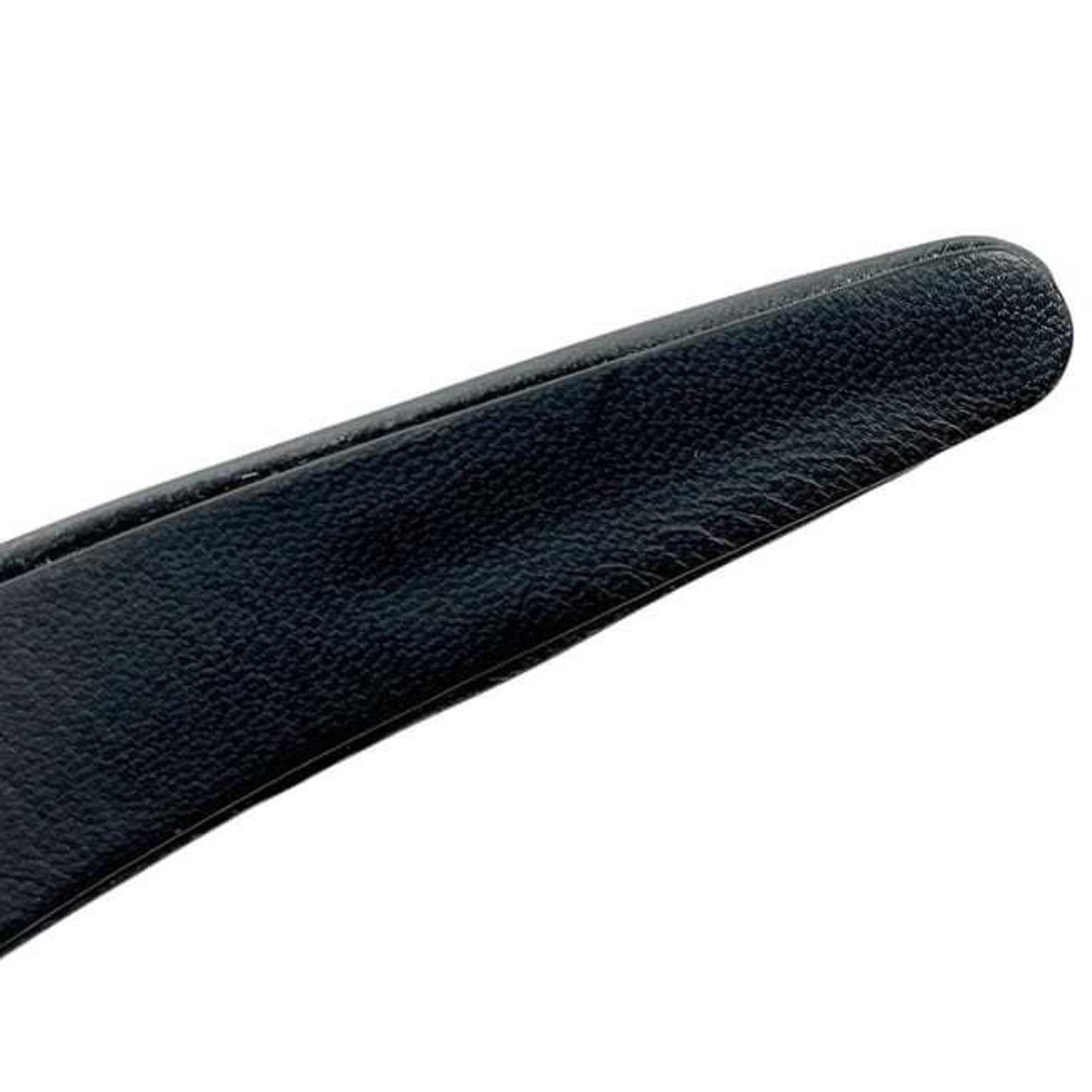 Salvatore Ferragamo Salvatore Ferragamo Headband ec-24894 Black Vara Leather Ribbon Women's Size ONE SIZE - 11 Thumbnail