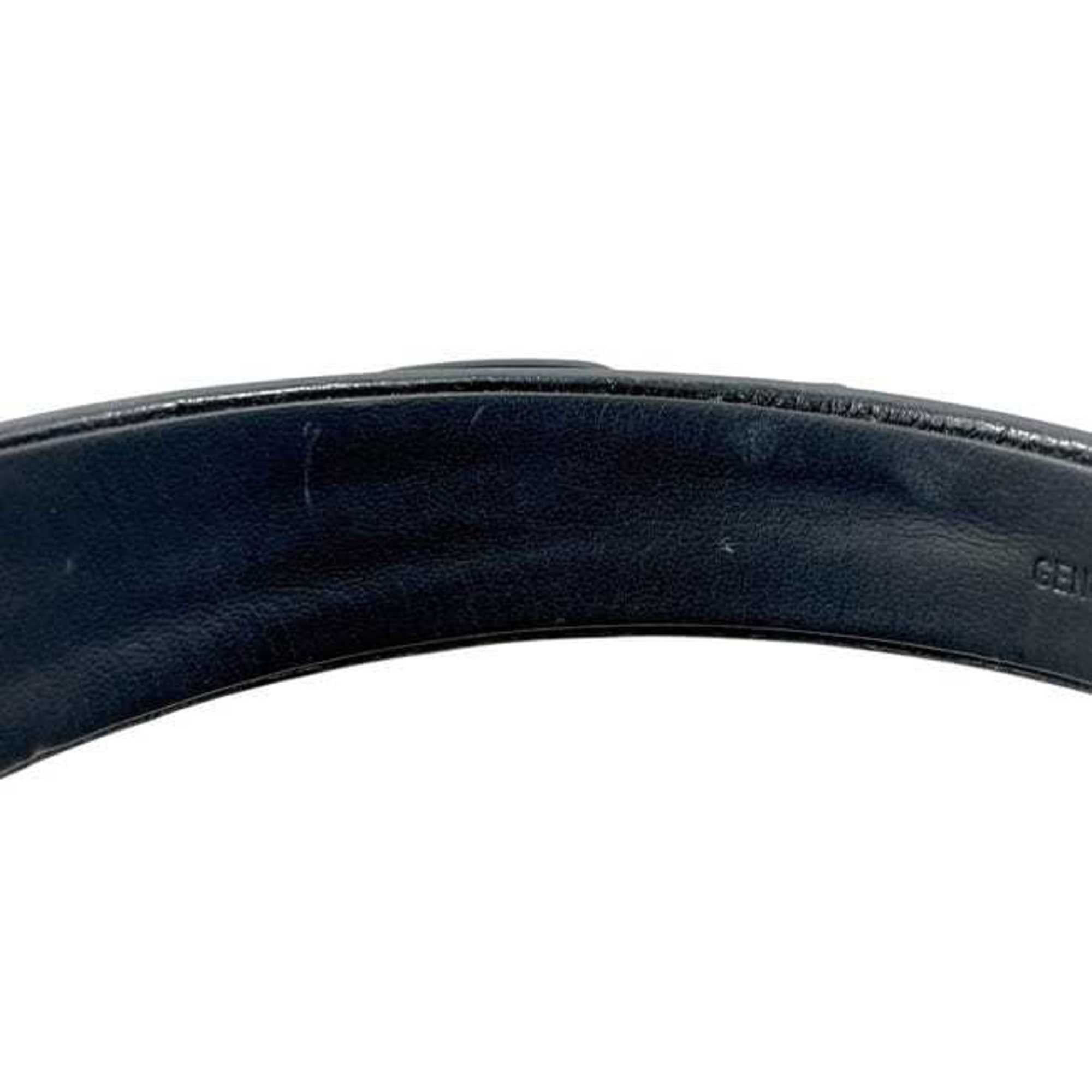 Salvatore Ferragamo Salvatore Ferragamo Headband ec-24894 Black Vara Leather Ribbon Women's Size ONE SIZE - 10 Thumbnail