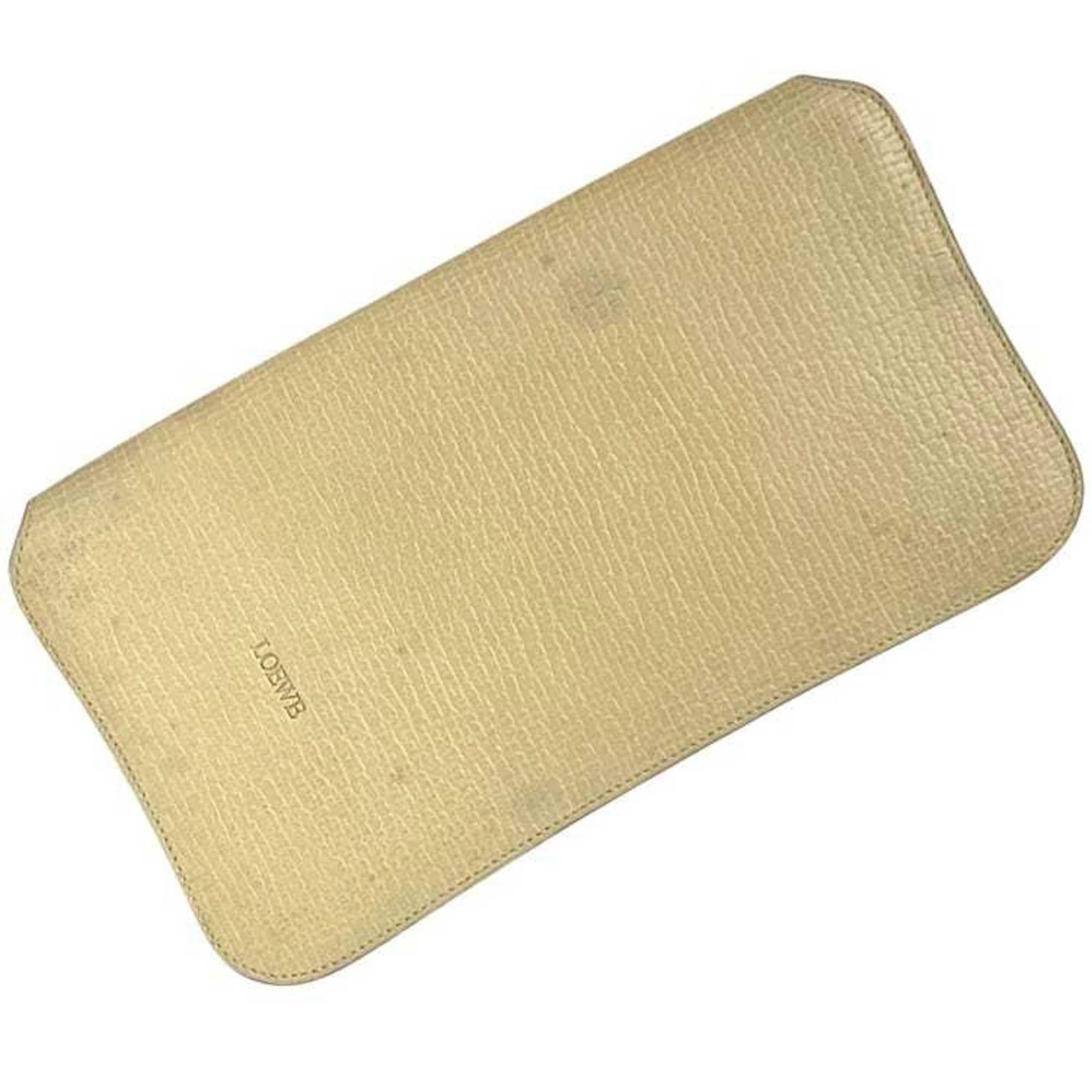 Loewe Loewe Round Organizer ec-24985 Beige Leather Travel Pouch, Pass Case, Card Holder, Wallet for Men and Women Size ONE SIZE - 2 Thumbnail