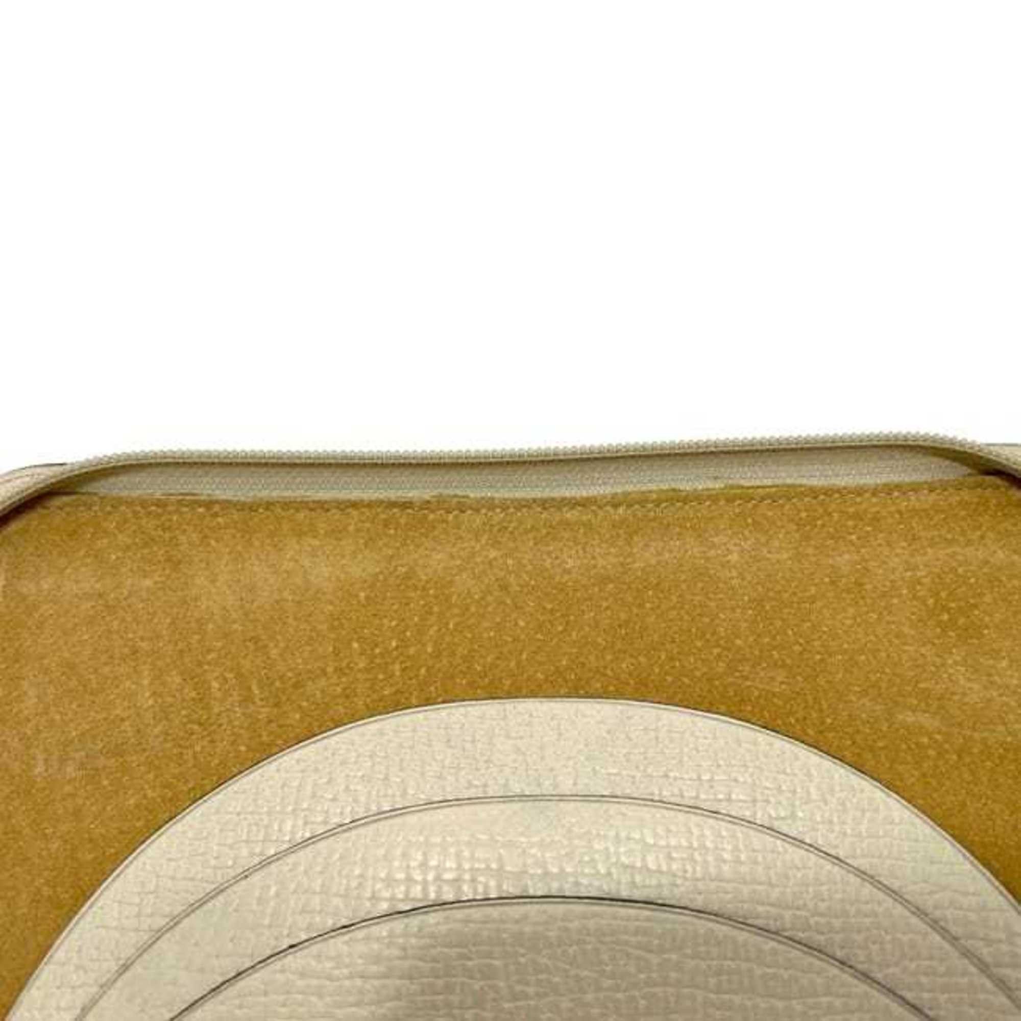 Loewe Loewe Round Organizer ec-24985 Beige Leather Travel Pouch, Pass Case, Card Holder, Wallet for Men and Women Size ONE SIZE - 6 Thumbnail