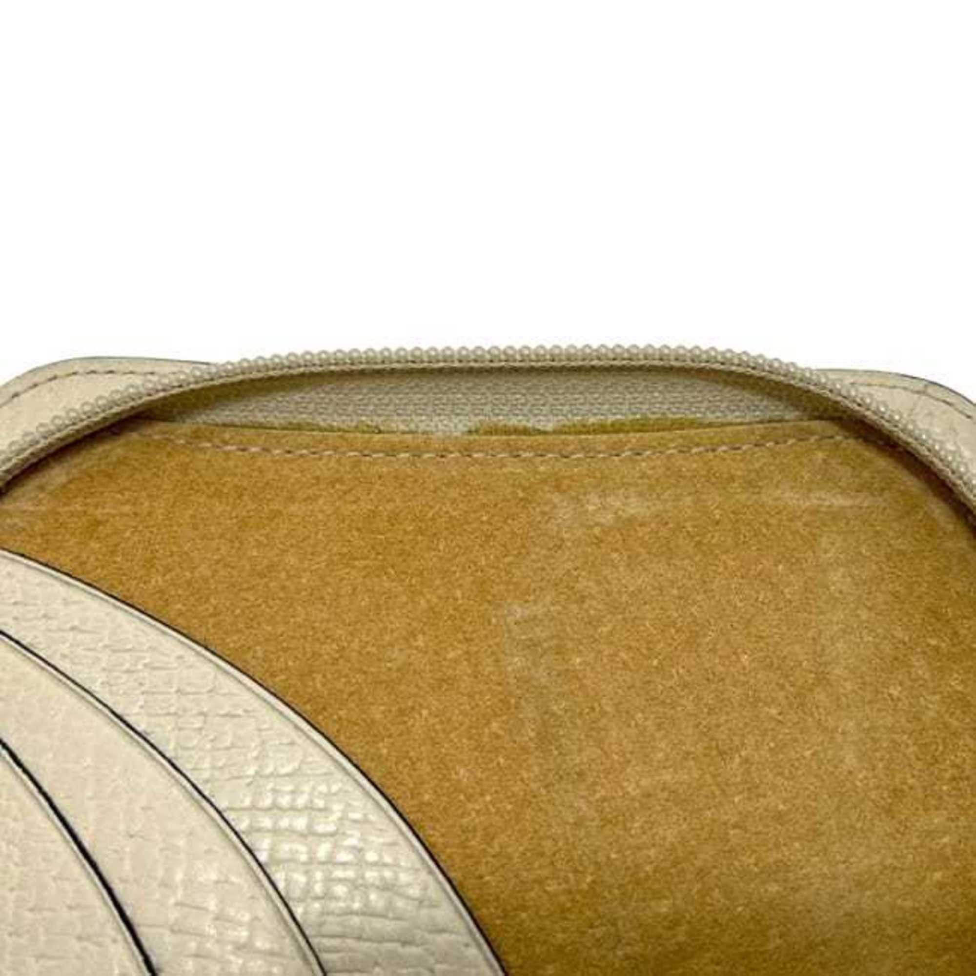 Loewe Loewe Round Organizer ec-24985 Beige Leather Travel Pouch, Pass Case, Card Holder, Wallet for Men and Women Size ONE SIZE - 5 Thumbnail