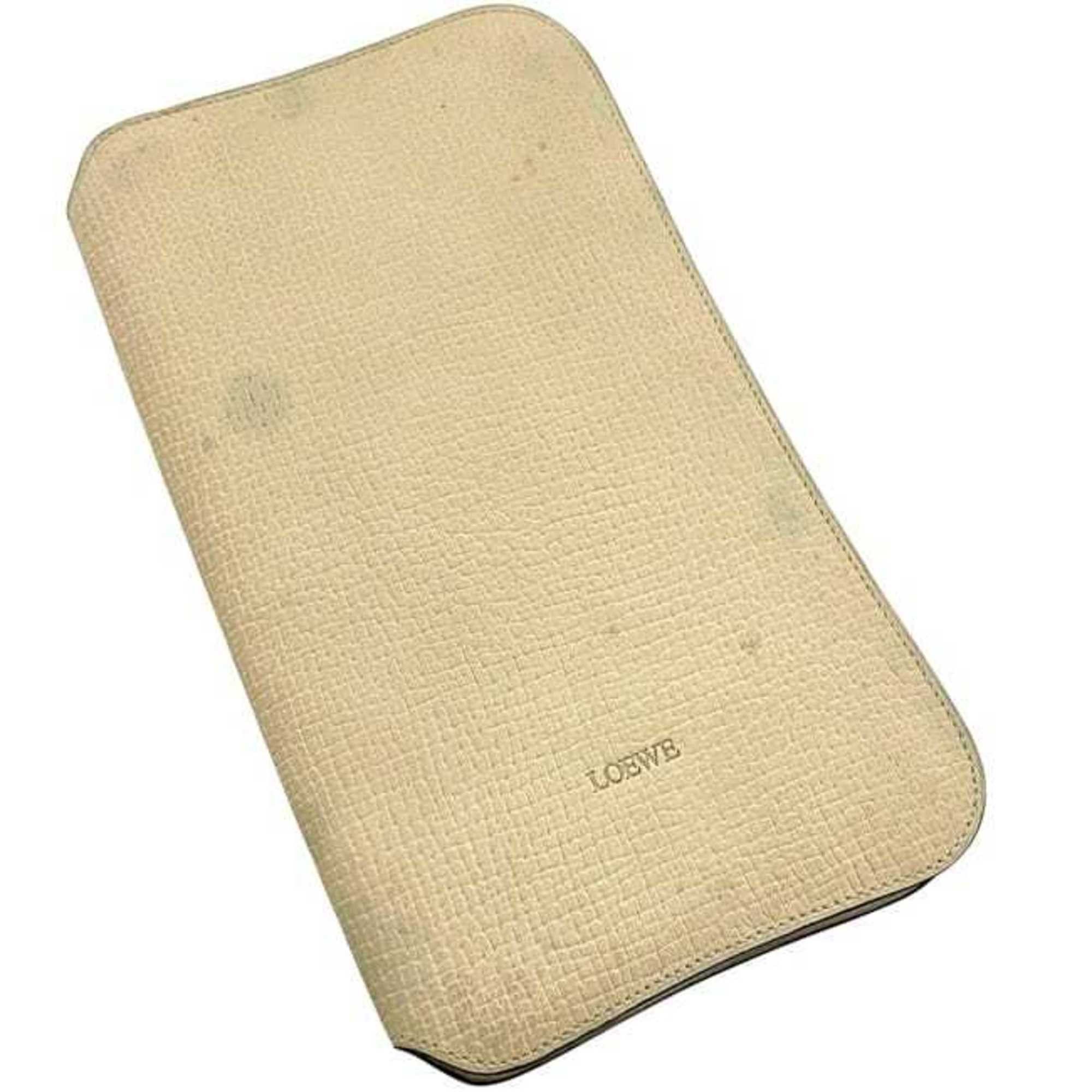Loewe Loewe Round Organizer ec-24985 Beige Leather Travel Pouch, Pass Case, Card Holder, Wallet for Men and Women Size ONE SIZE - 10 Thumbnail