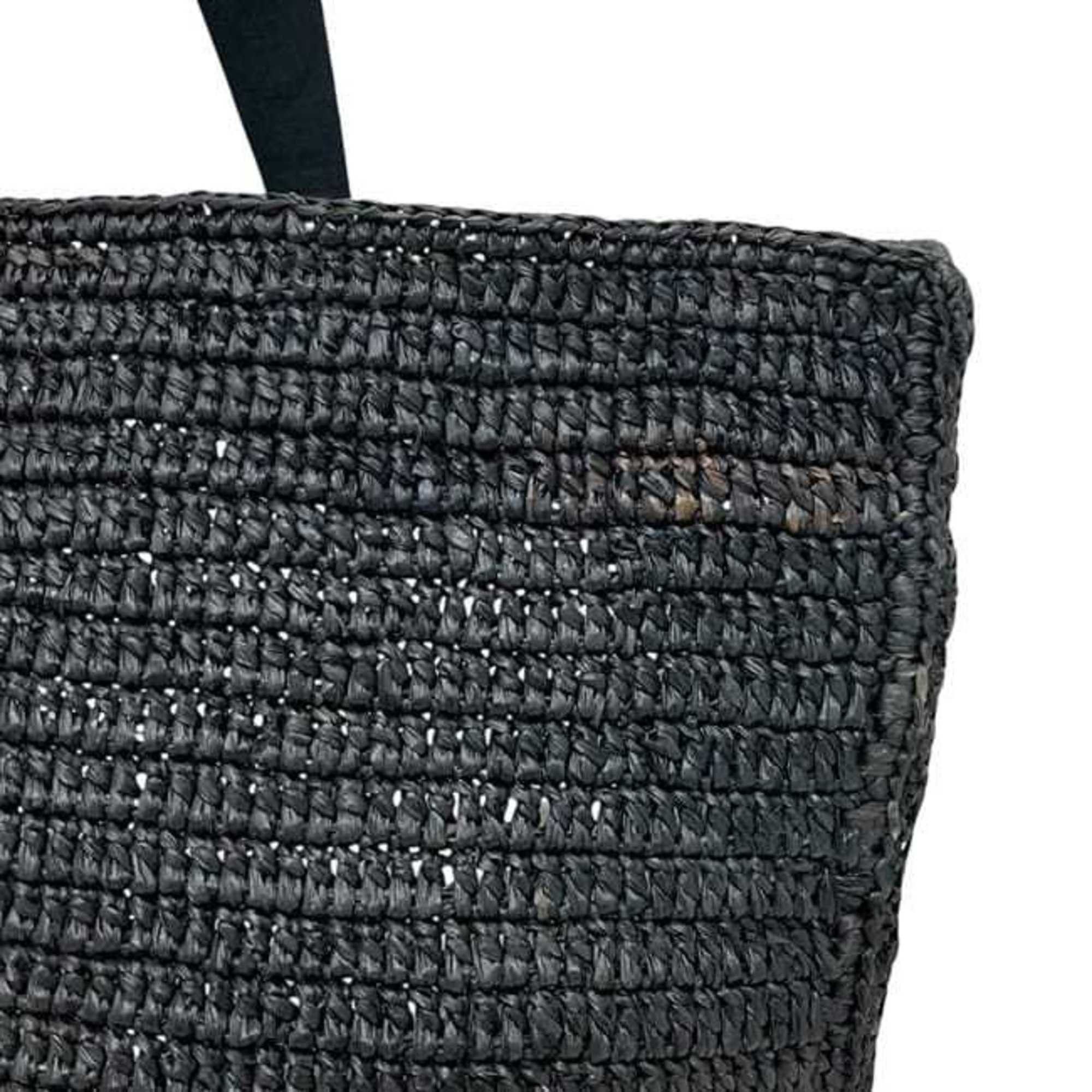 Loewe Loewe Fold Shopper Tote Bag ec-25026 Black B507X23X10 Raffia 032311 Strap Linen Men's Women's Summer Size ONE SIZE - 8 Thumbnail
