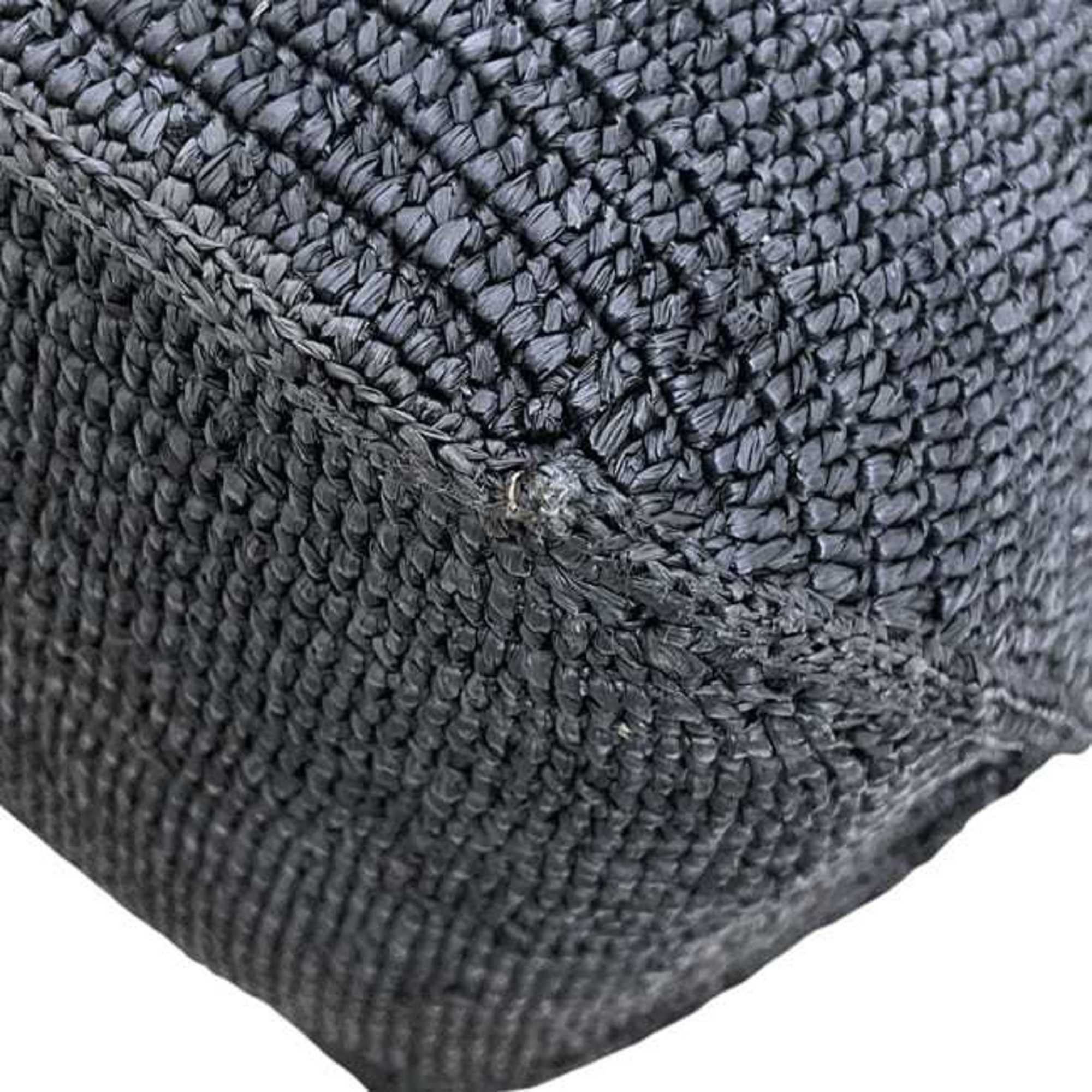 Loewe Loewe Fold Shopper Tote Bag ec-25026 Black B507X23X10 Raffia 032311 Strap Linen Men's Women's Summer Size ONE SIZE - 7 Thumbnail
