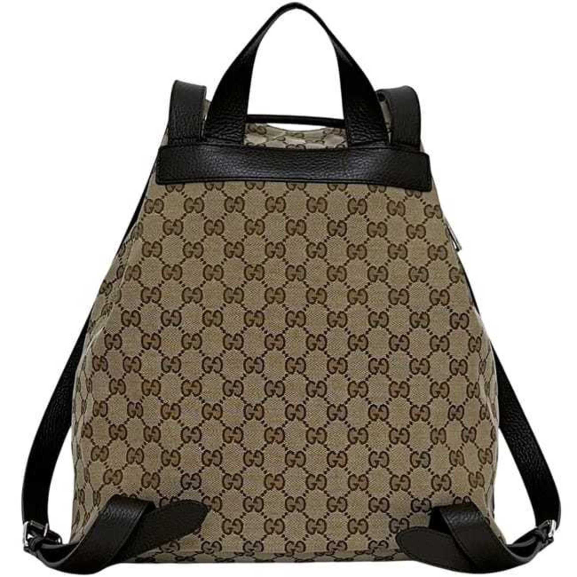 Gucci Gucci Backpack ec-24990 Beige Brown GG Canvas 449175 Leather 527066 GUCCI Rucksack Bag Men's Women's Size ONE SIZE - 5 Thumbnail