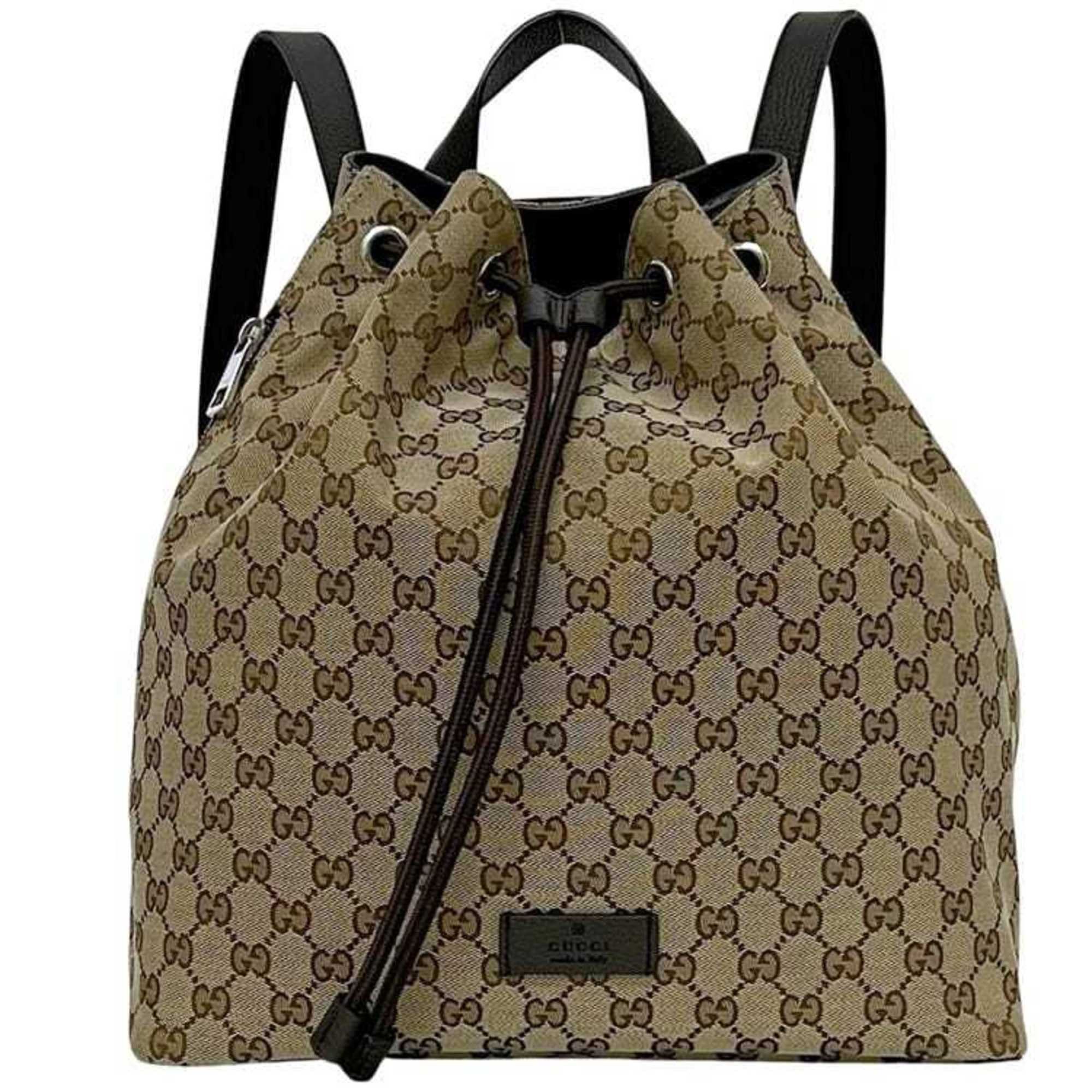 Gucci Gucci Backpack ec-24990 Beige Brown GG Canvas 449175 Leather 527066 GUCCI Rucksack Bag Men's Women's Size ONE SIZE - 2 Thumbnail