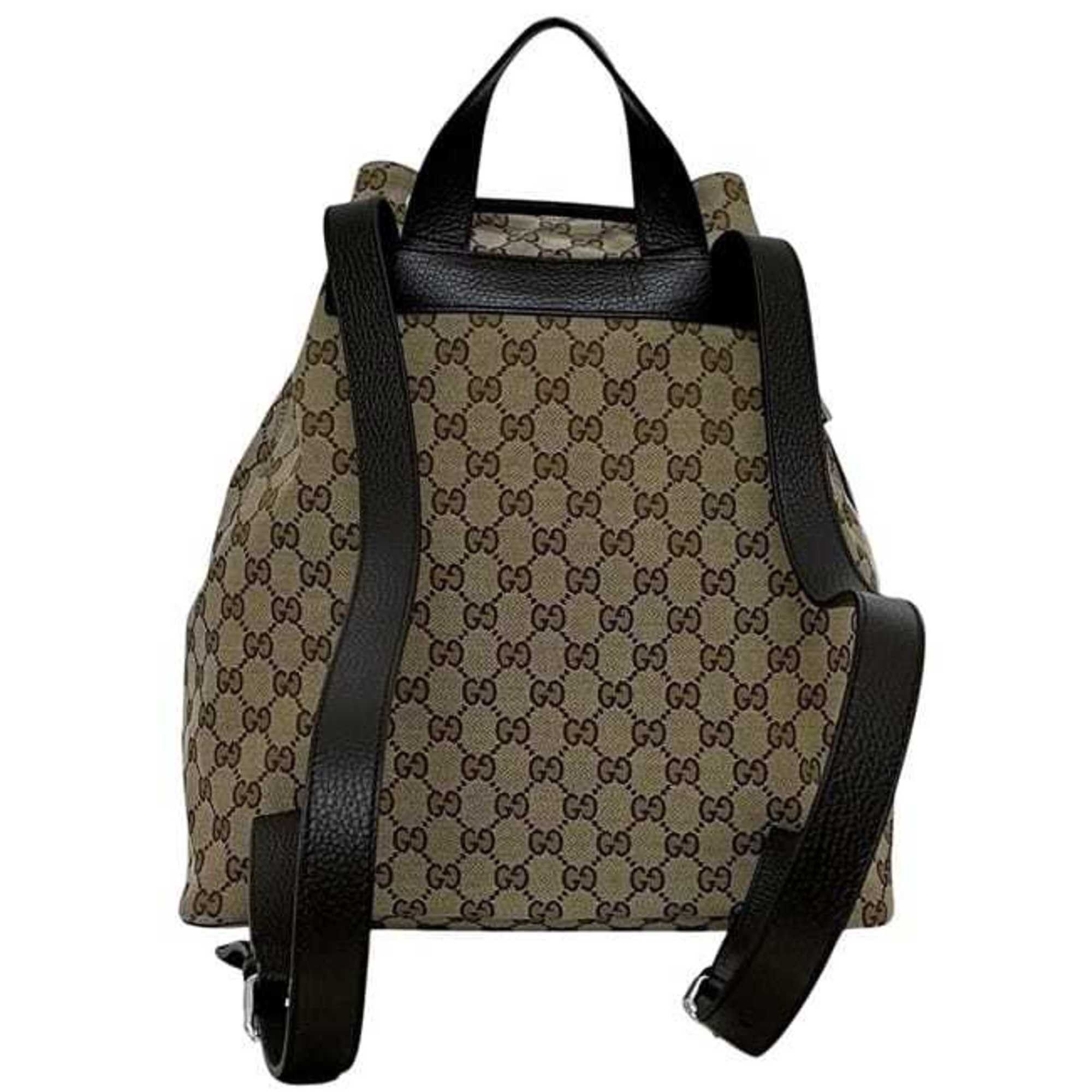Gucci Gucci Backpack ec-24990 Beige Brown GG Canvas 449175 Leather 527066 GUCCI Rucksack Bag Men's Women's Size ONE SIZE - 4 Thumbnail