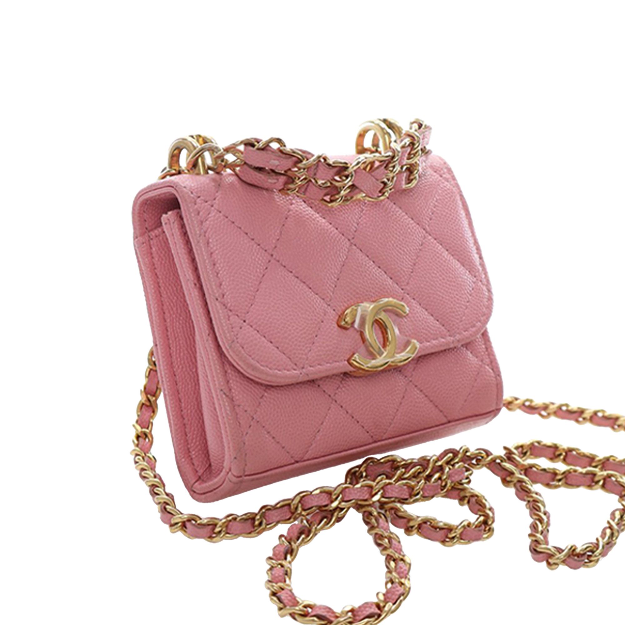 Chanel Chanel Mini CC Quilted Caviar Top Handle Clutch with Chain Size ONE SIZE - 2 Thumbnail