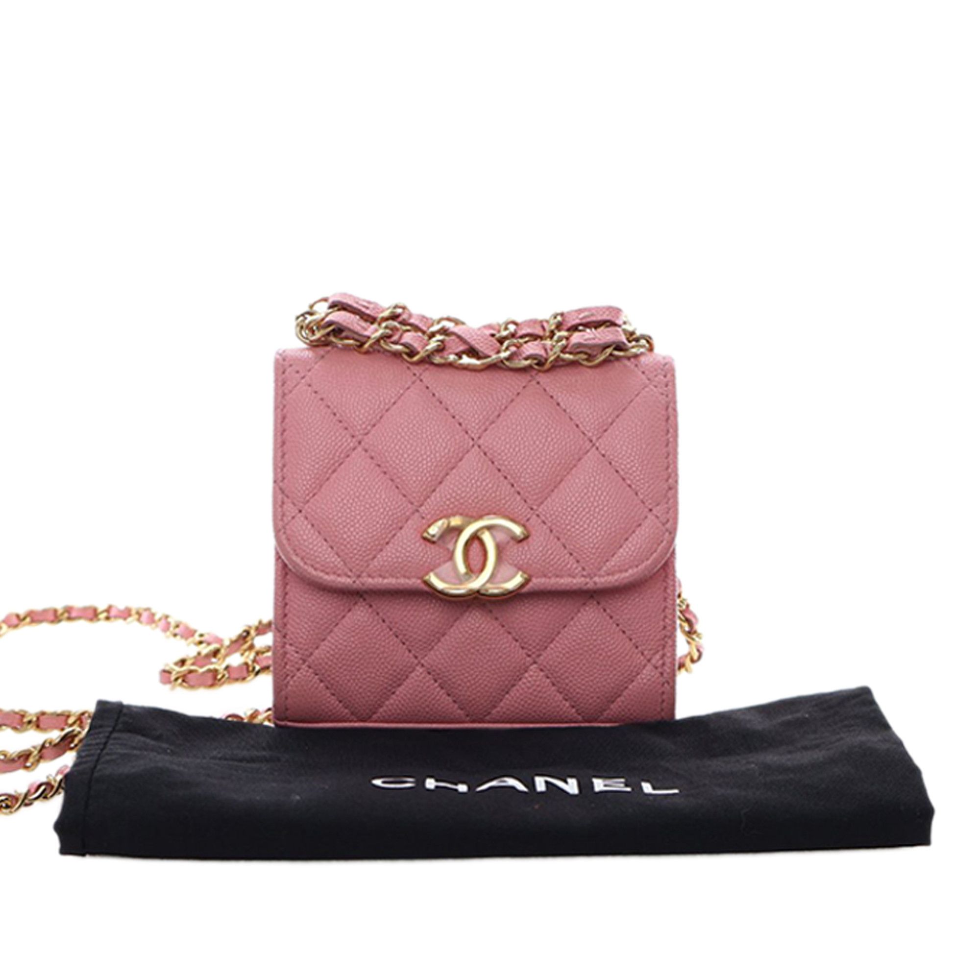 Chanel Chanel Mini CC Quilted Caviar Top Handle Clutch with Chain Size ONE SIZE - 15 Thumbnail
