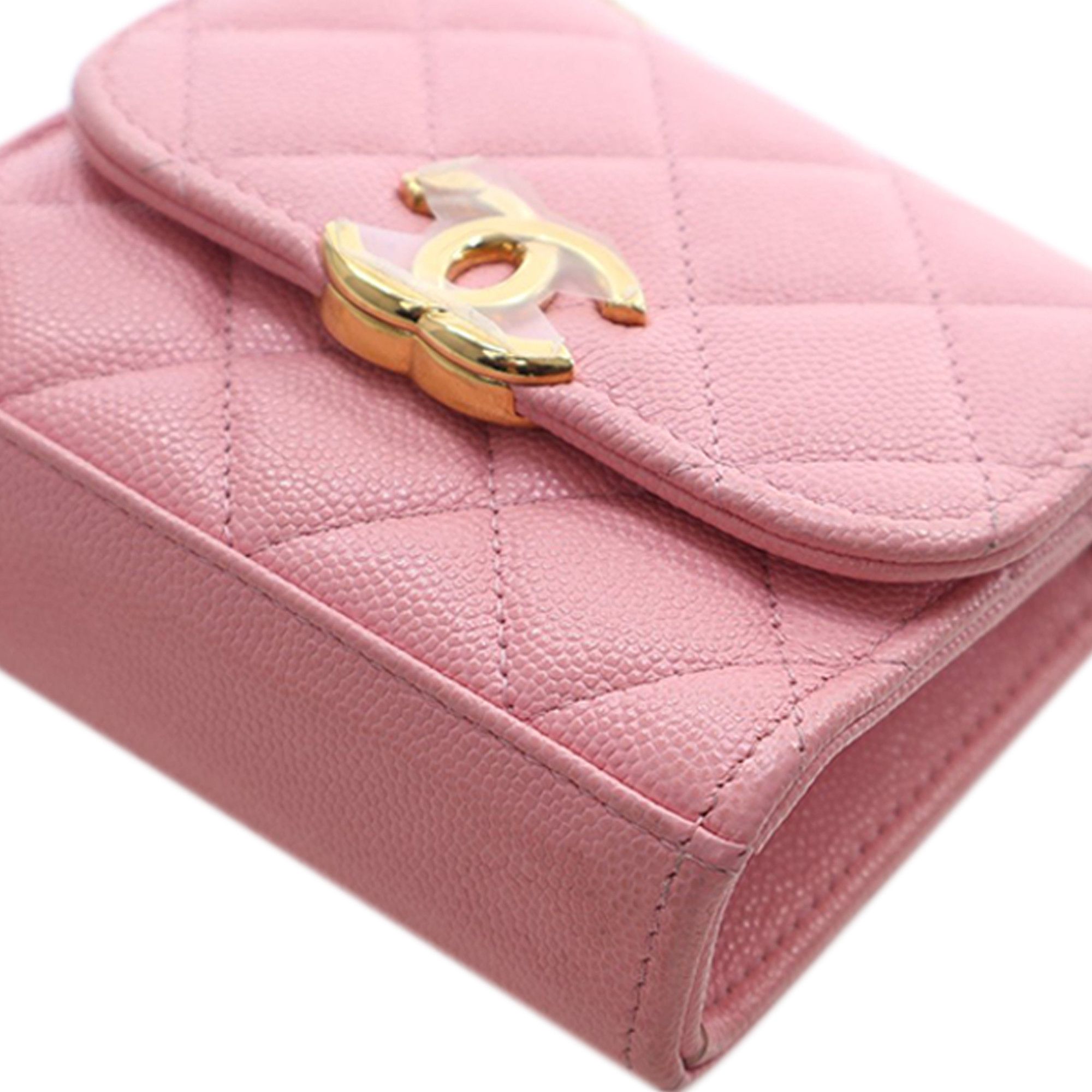 Chanel Chanel Mini CC Quilted Caviar Top Handle Clutch with Chain Size ONE SIZE - 11 Thumbnail
