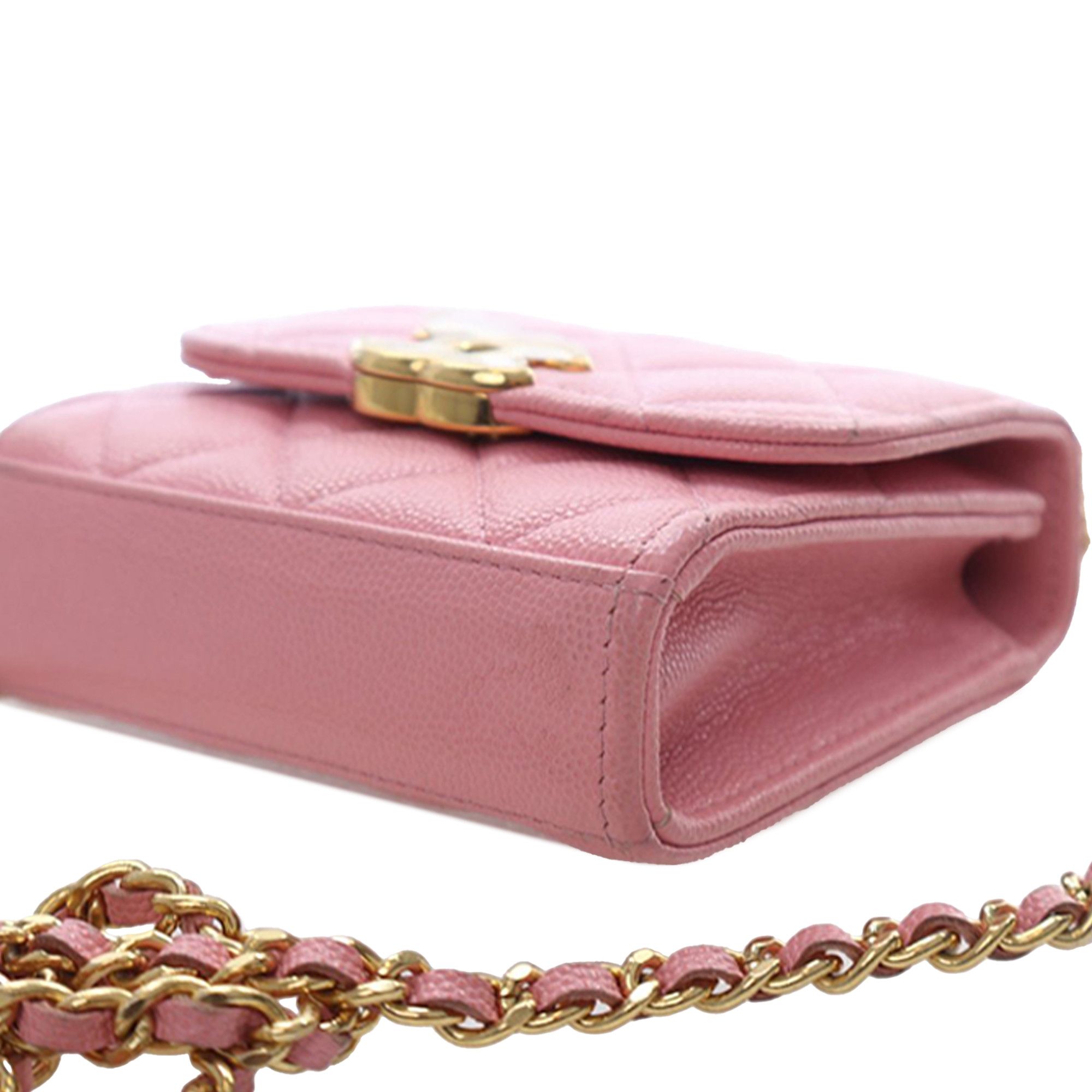 Chanel Chanel Mini CC Quilted Caviar Top Handle Clutch with Chain Size ONE SIZE - 10 Thumbnail