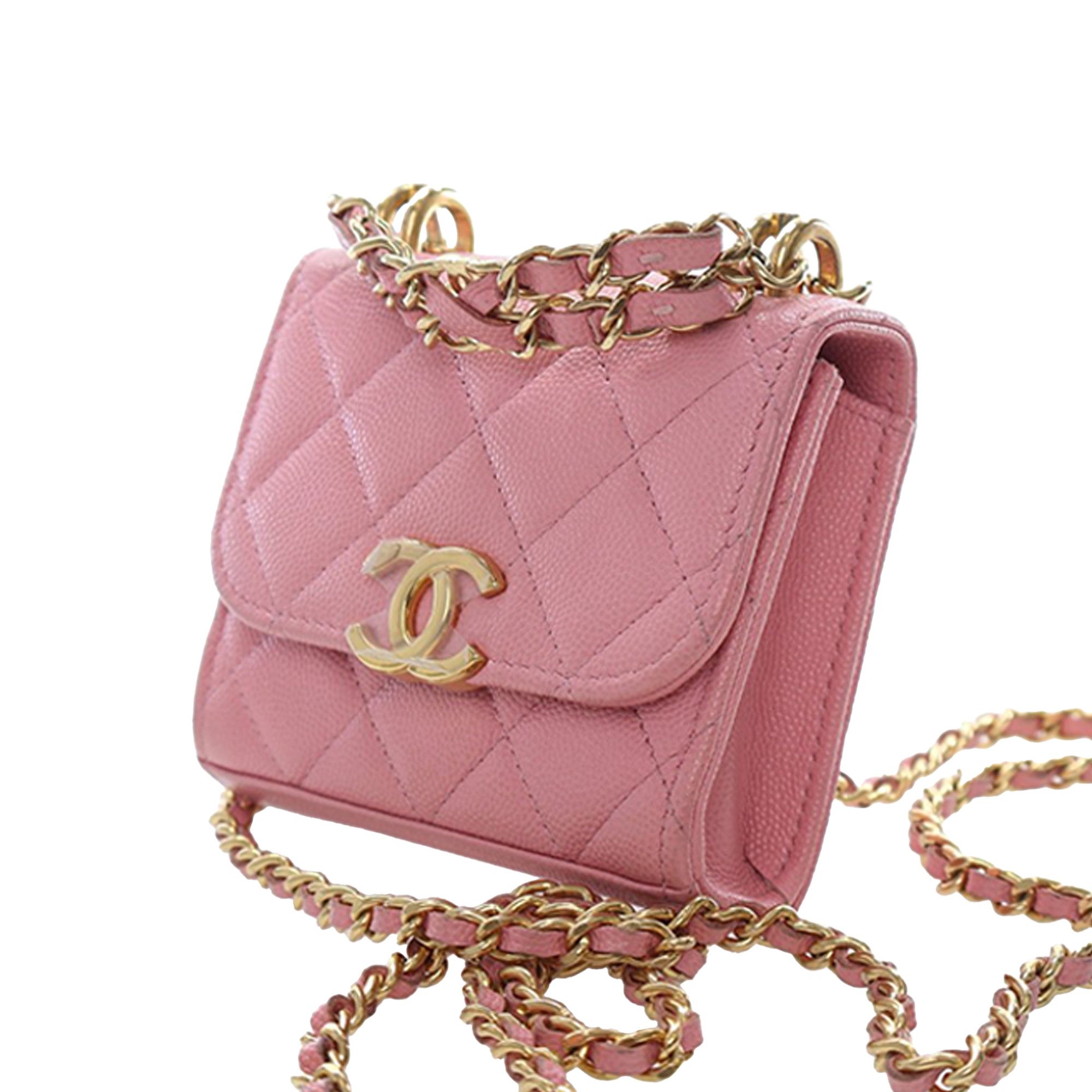 Chanel Chanel Mini CC Quilted Caviar Top Handle Clutch with Chain Size ONE SIZE - 3 Thumbnail