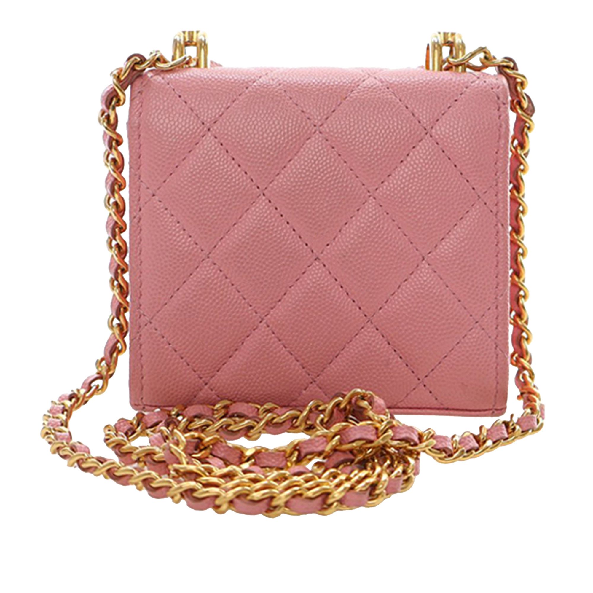 Chanel Chanel Mini CC Quilted Caviar Top Handle Clutch with Chain Size ONE SIZE - 4 Thumbnail