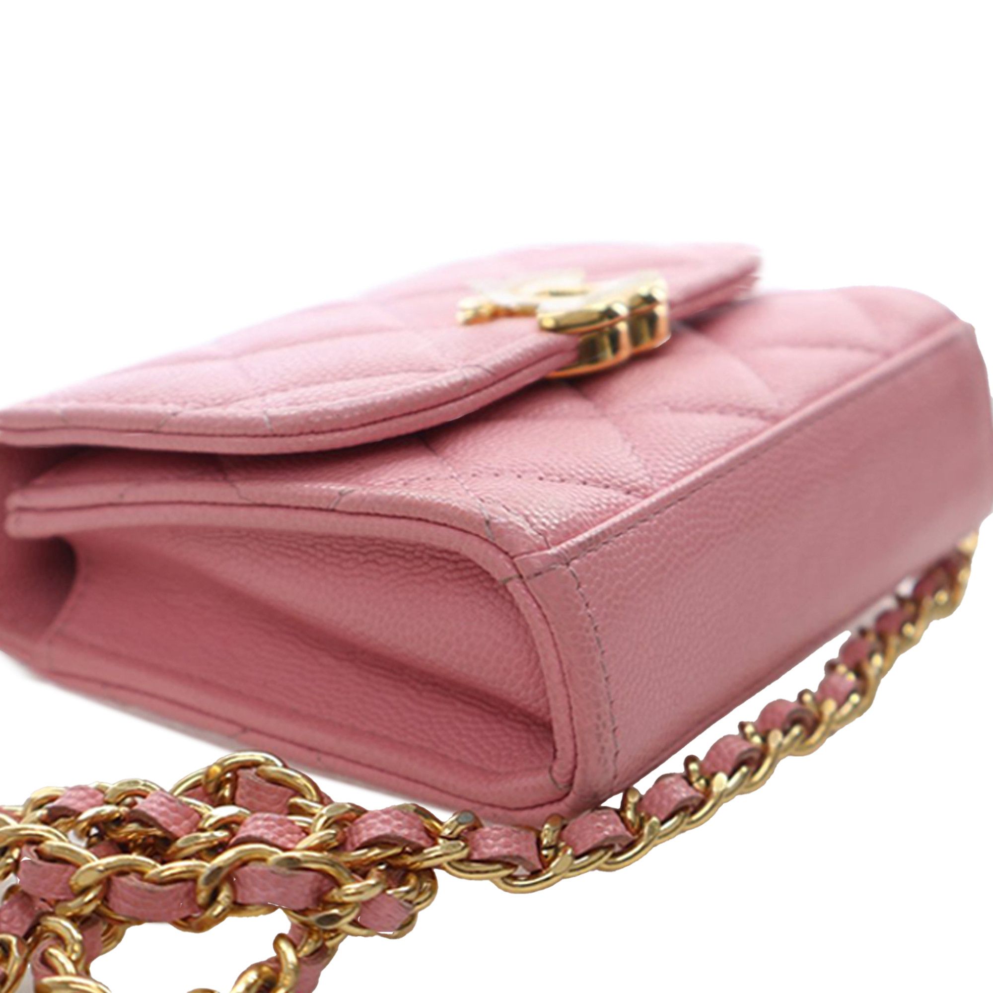 Chanel Chanel Mini CC Quilted Caviar Top Handle Clutch with Chain Size ONE SIZE - 6 Thumbnail