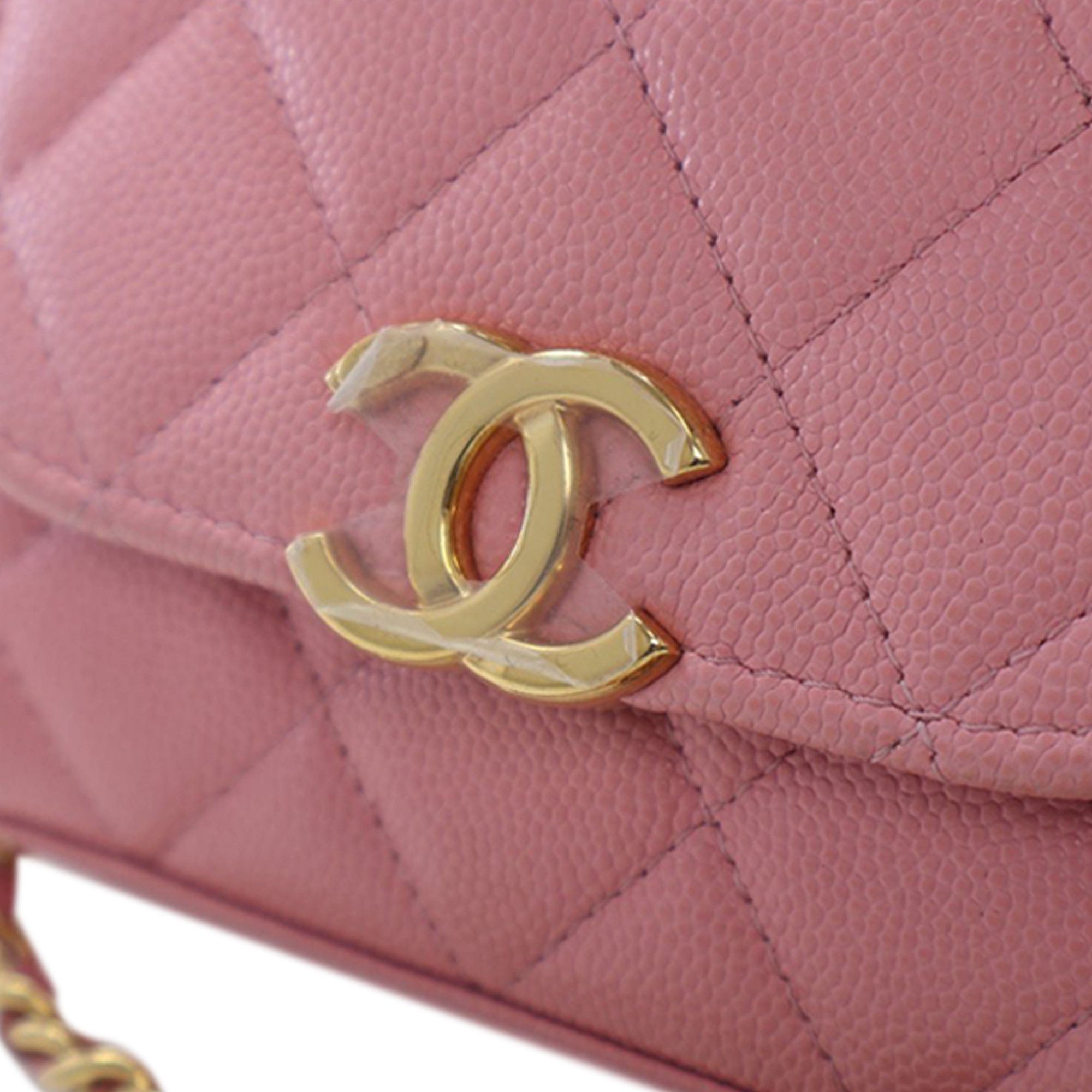Chanel Chanel Mini CC Quilted Caviar Top Handle Clutch with Chain Size ONE SIZE - 8 Thumbnail