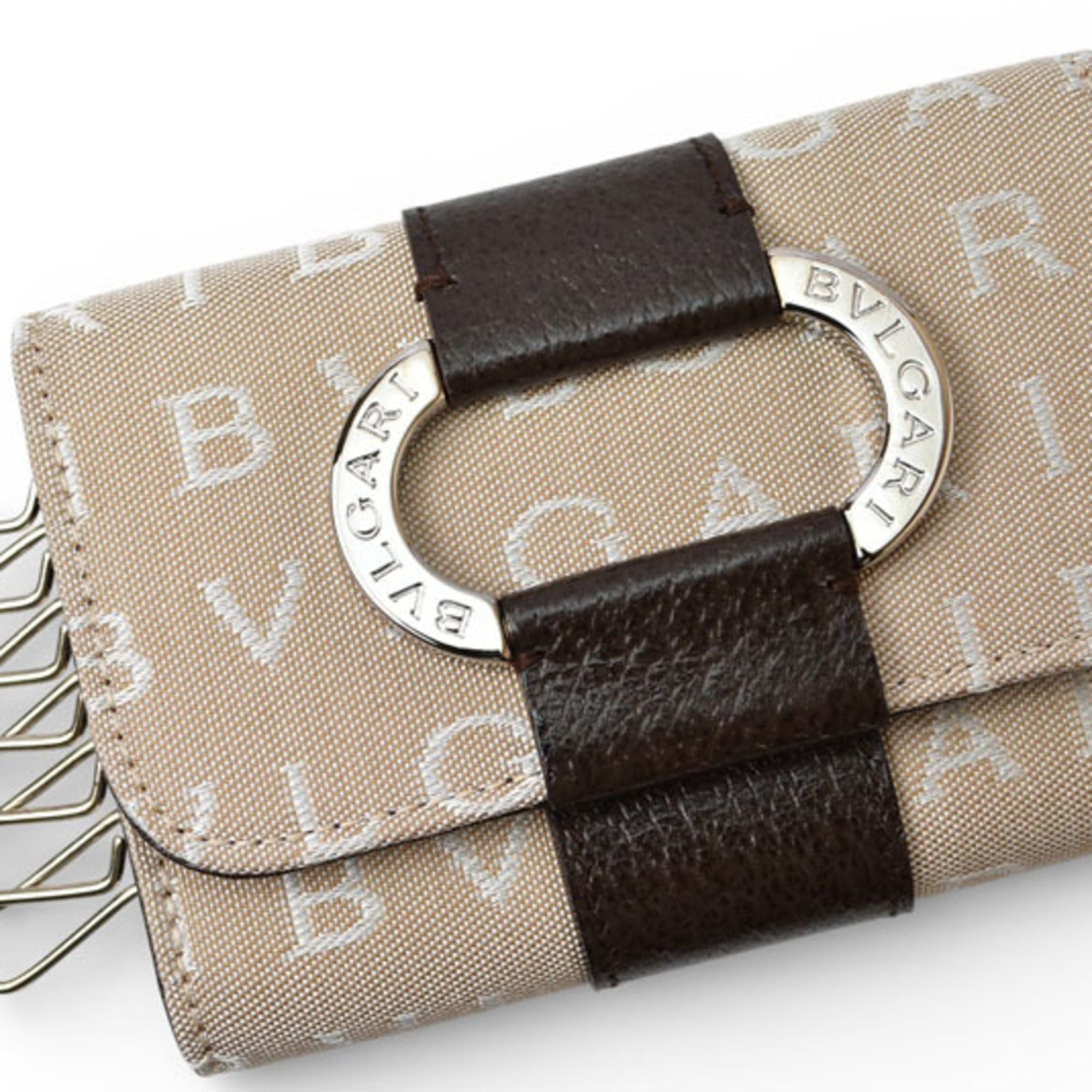 Bvlgari BVLGARI Mania key case holder beige for men and women Size ONE SIZE - 3 Thumbnail