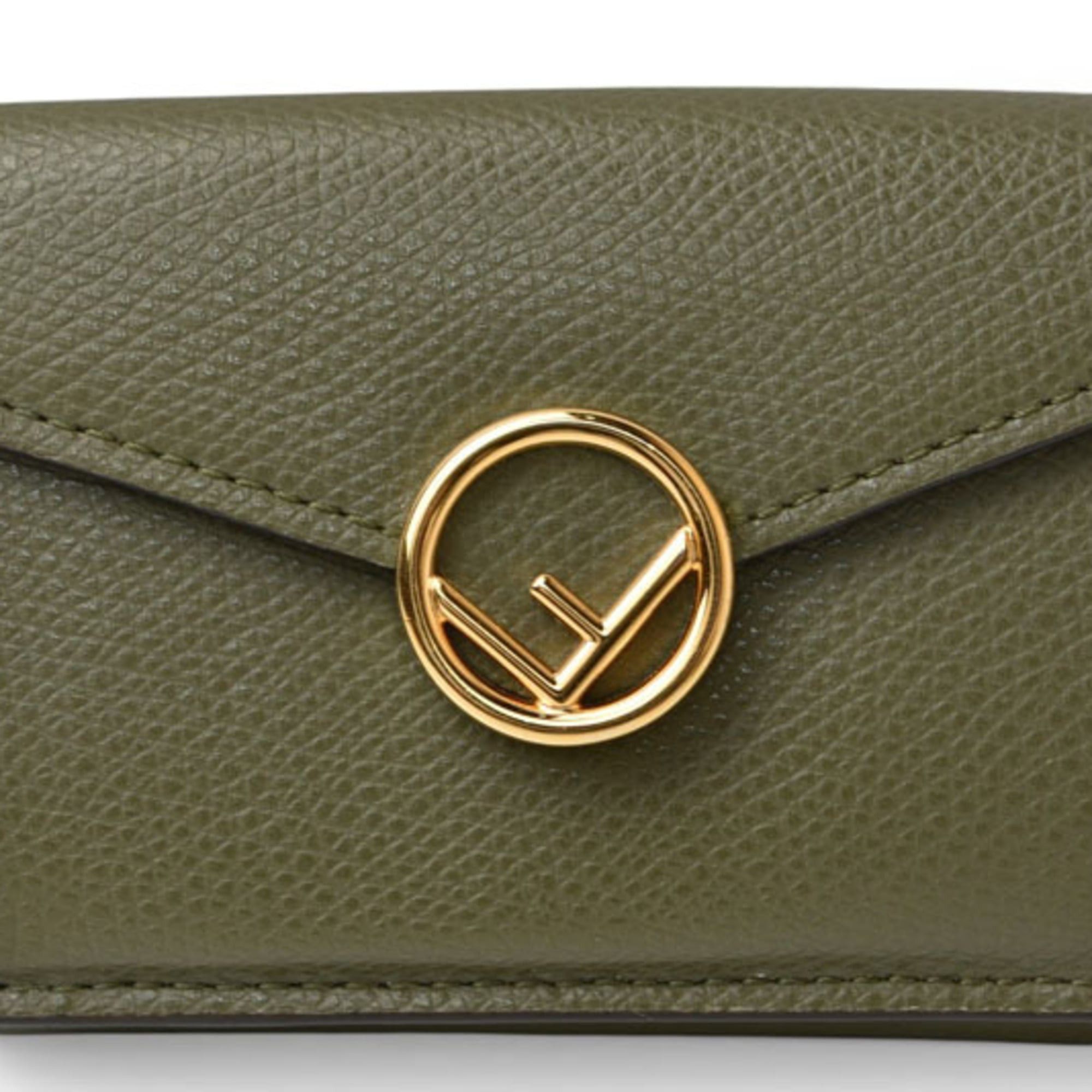 Fendi Fendi Mini Trifold Wallet, F IS FENDI 8M0395 ASPARAGO Khaki Size ONE SIZE - 2 Thumbnail
