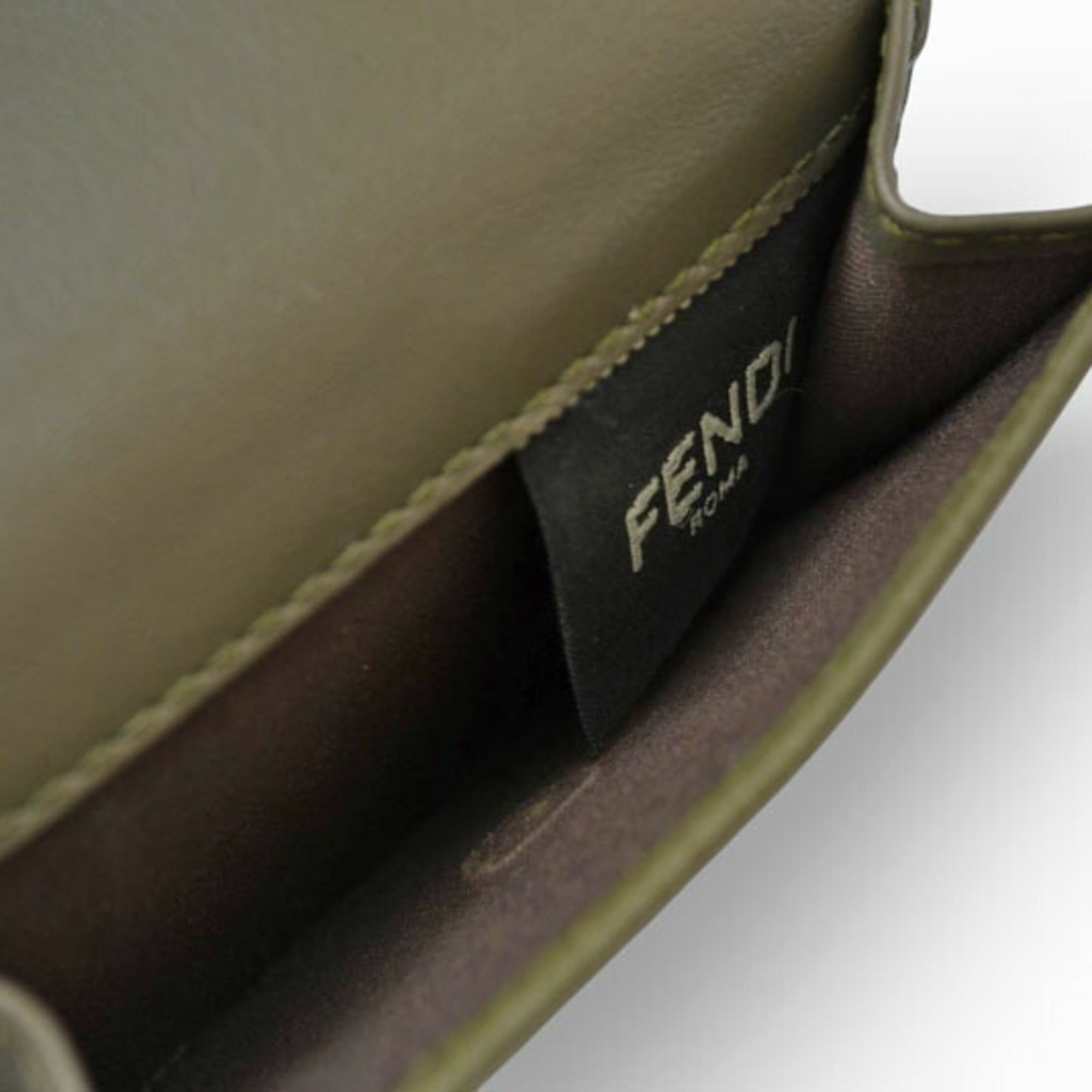 Fendi Fendi Mini Trifold Wallet, F IS FENDI 8M0395 ASPARAGO Khaki Size ONE SIZE - 6 Thumbnail