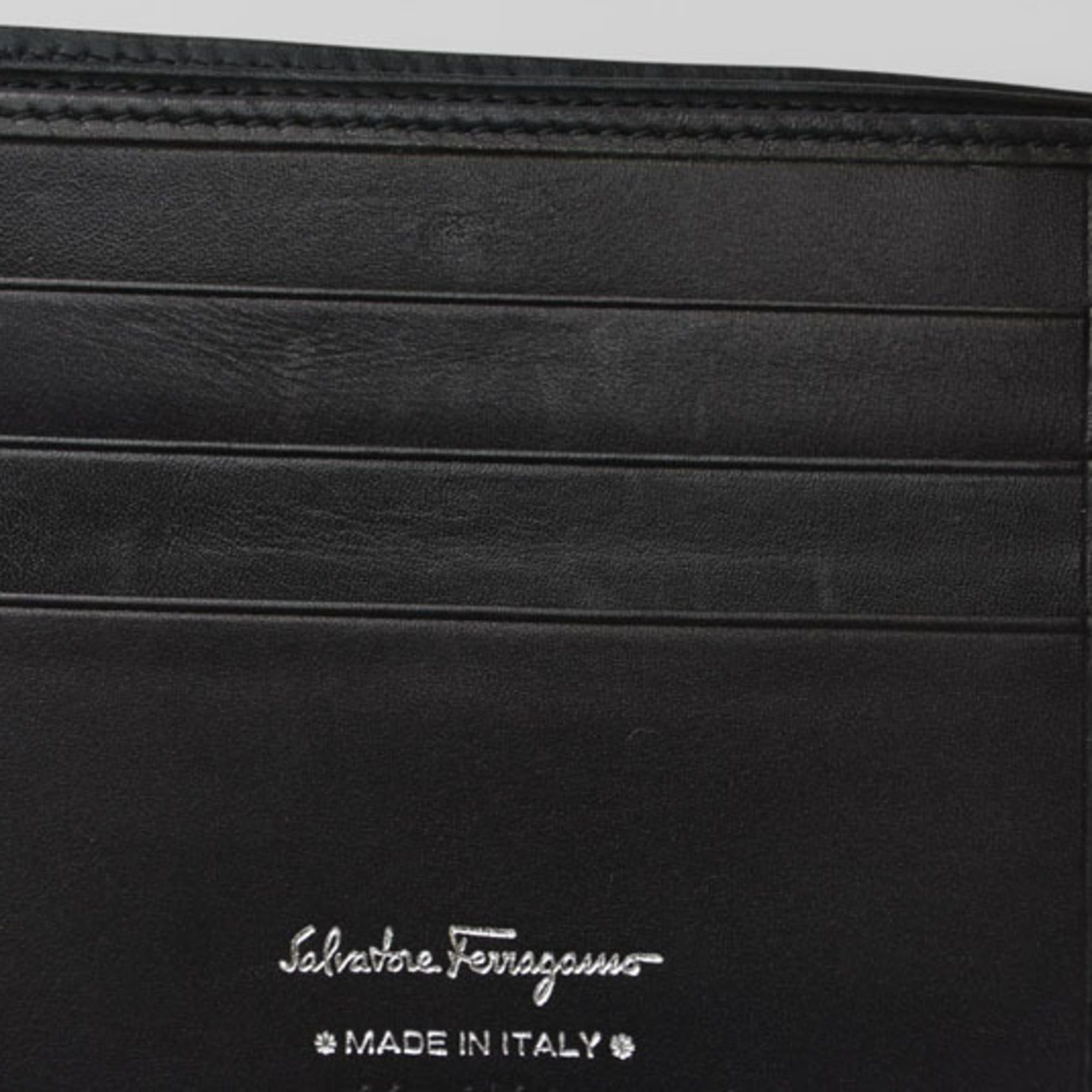 Salvatore Ferragamo Salvatore Ferragamo Men's Bifold Wallet with Bill Compartment, Black Size ONE SIZE - 7 Thumbnail