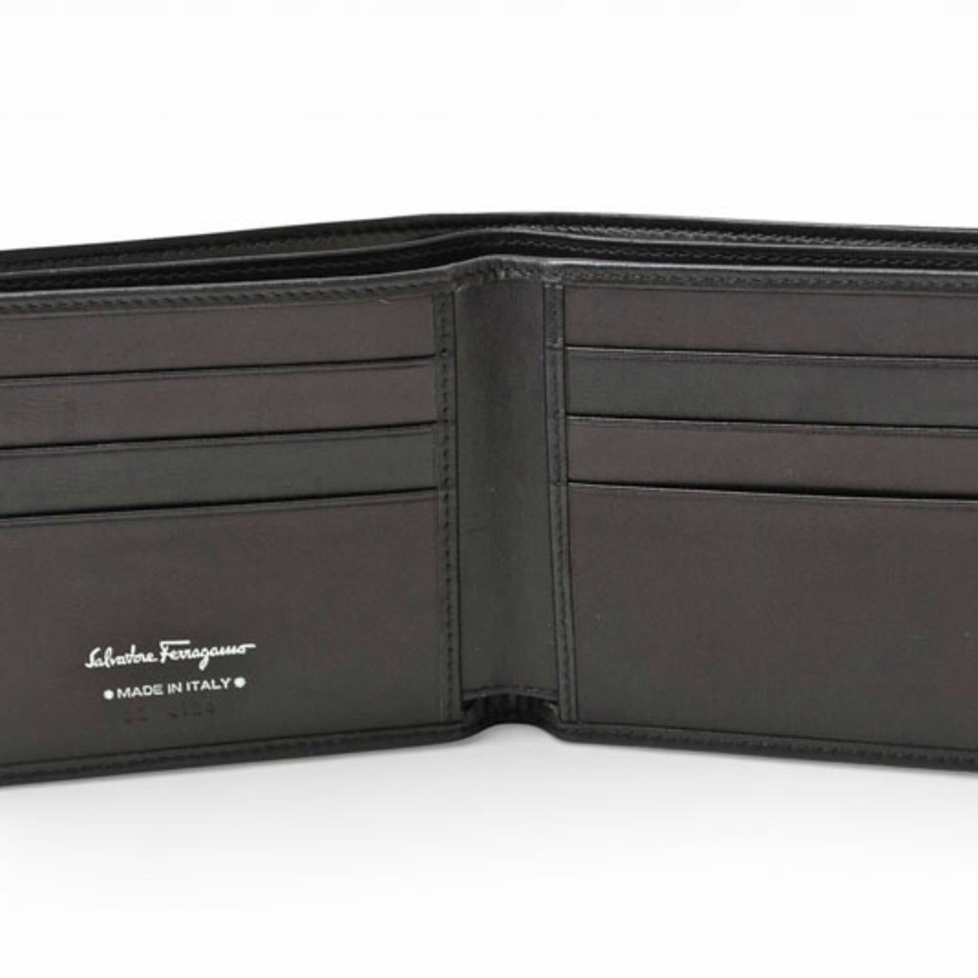 Salvatore Ferragamo Salvatore Ferragamo Men's Bifold Wallet with Bill Compartment, Black Size ONE SIZE - 5 Thumbnail