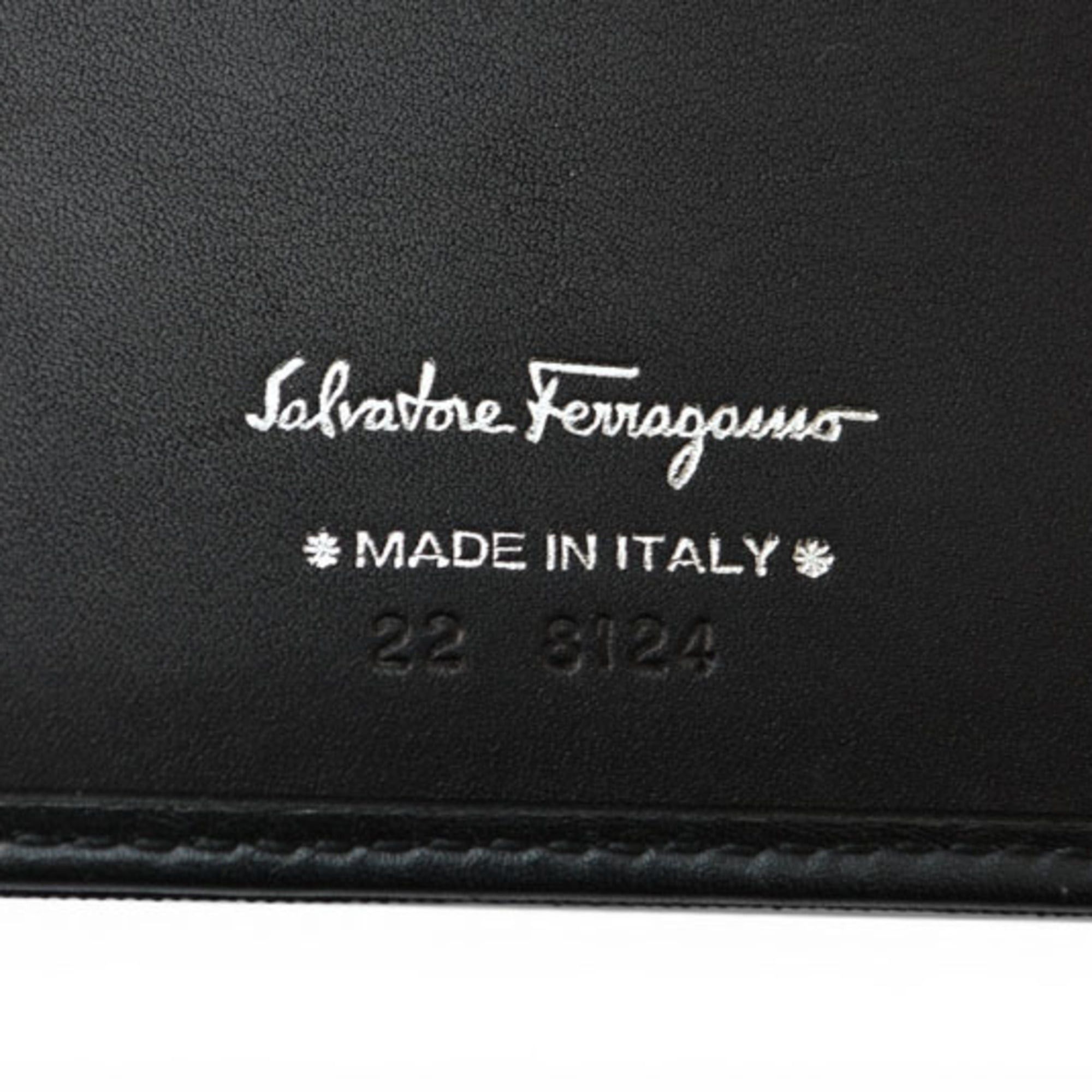 Salvatore Ferragamo Salvatore Ferragamo Men's Bifold Wallet with Bill Compartment, Black Size ONE SIZE - 6 Thumbnail
