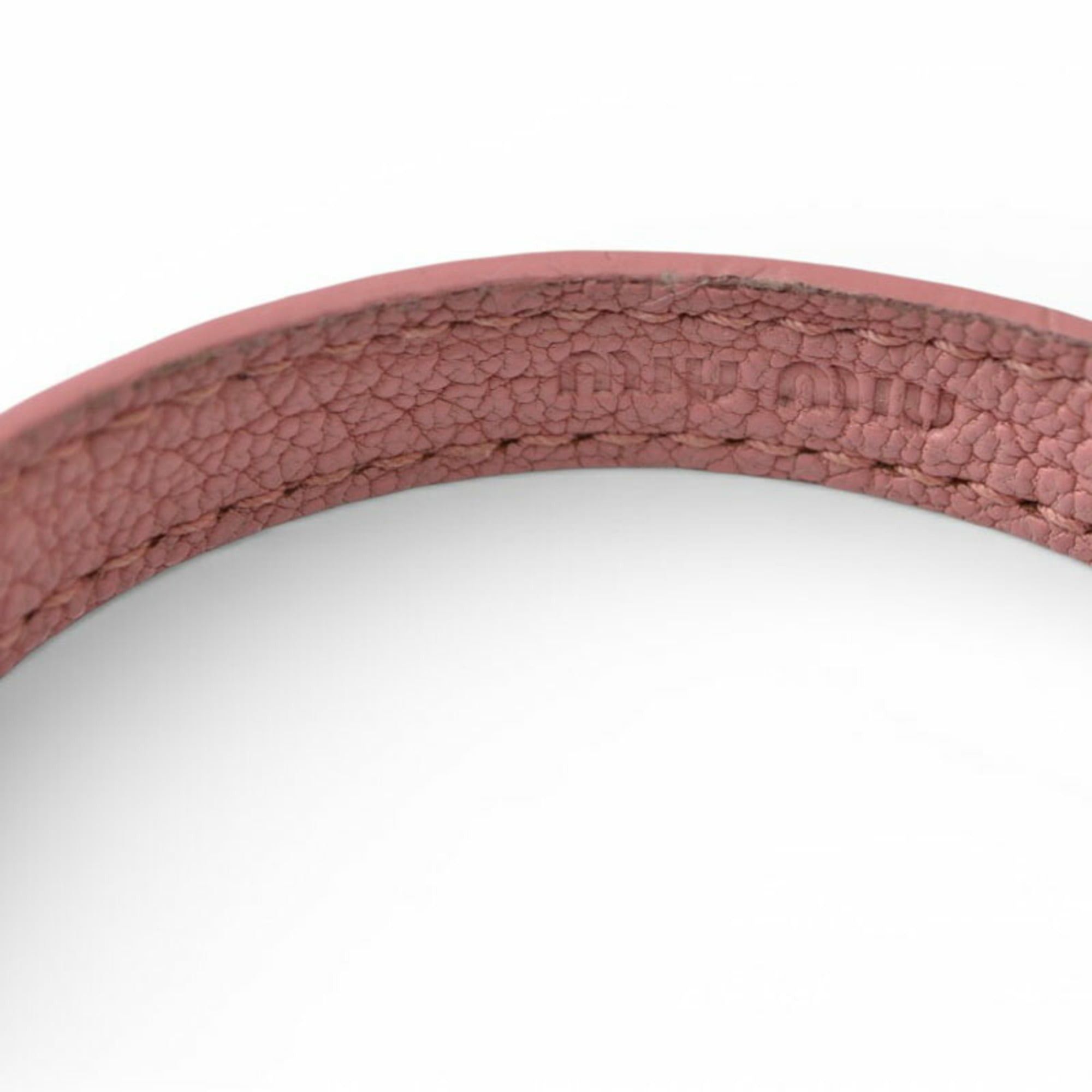 Miu Miu Miu Miu Miu Madras bracelet and bangle with heart crystal rhinestones in pink Size ONE SIZE - 8 Thumbnail