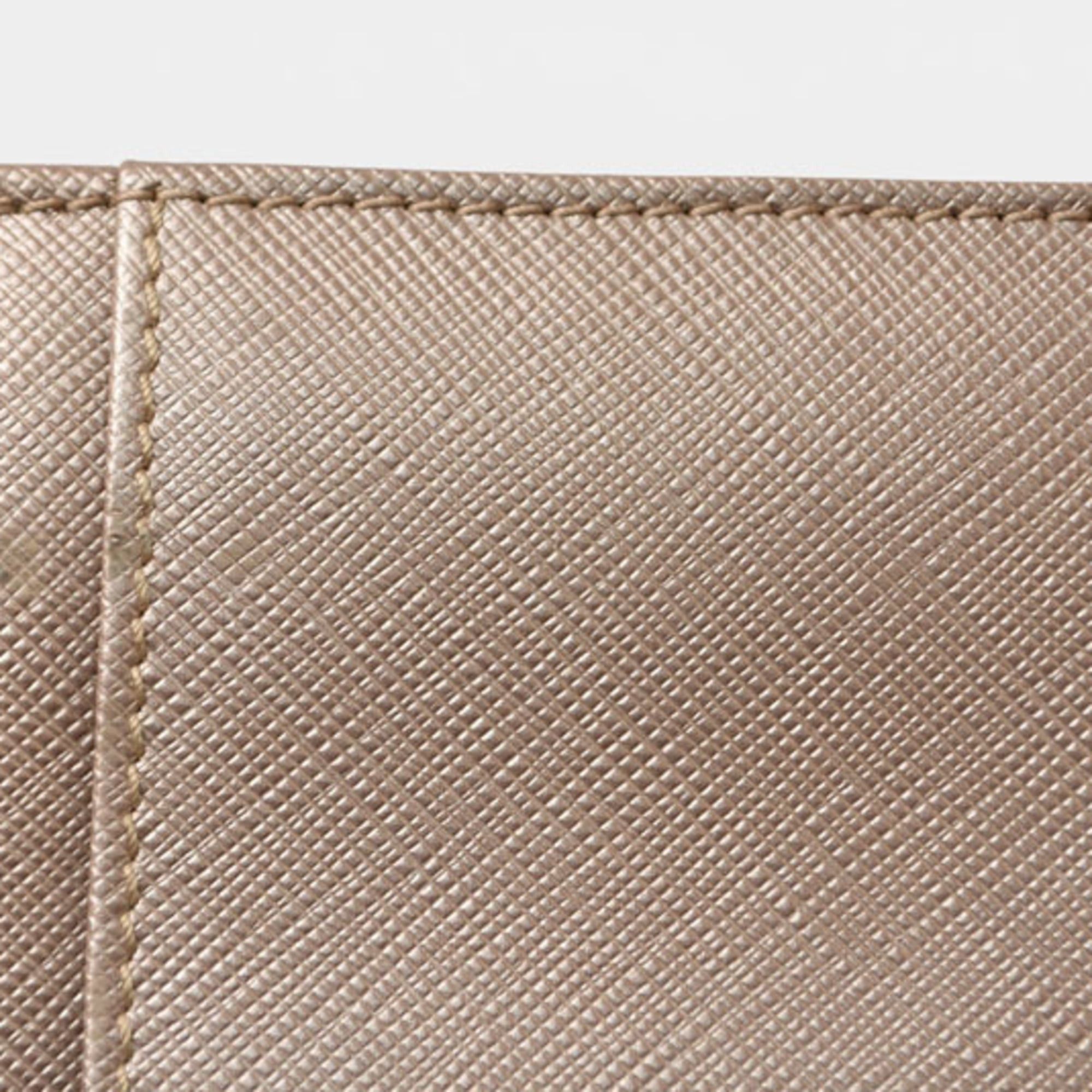 Salvatore Ferragamo Salvatore Ferragamo Gancini long wallet in metallic beige Size ONE SIZE - 11 Thumbnail