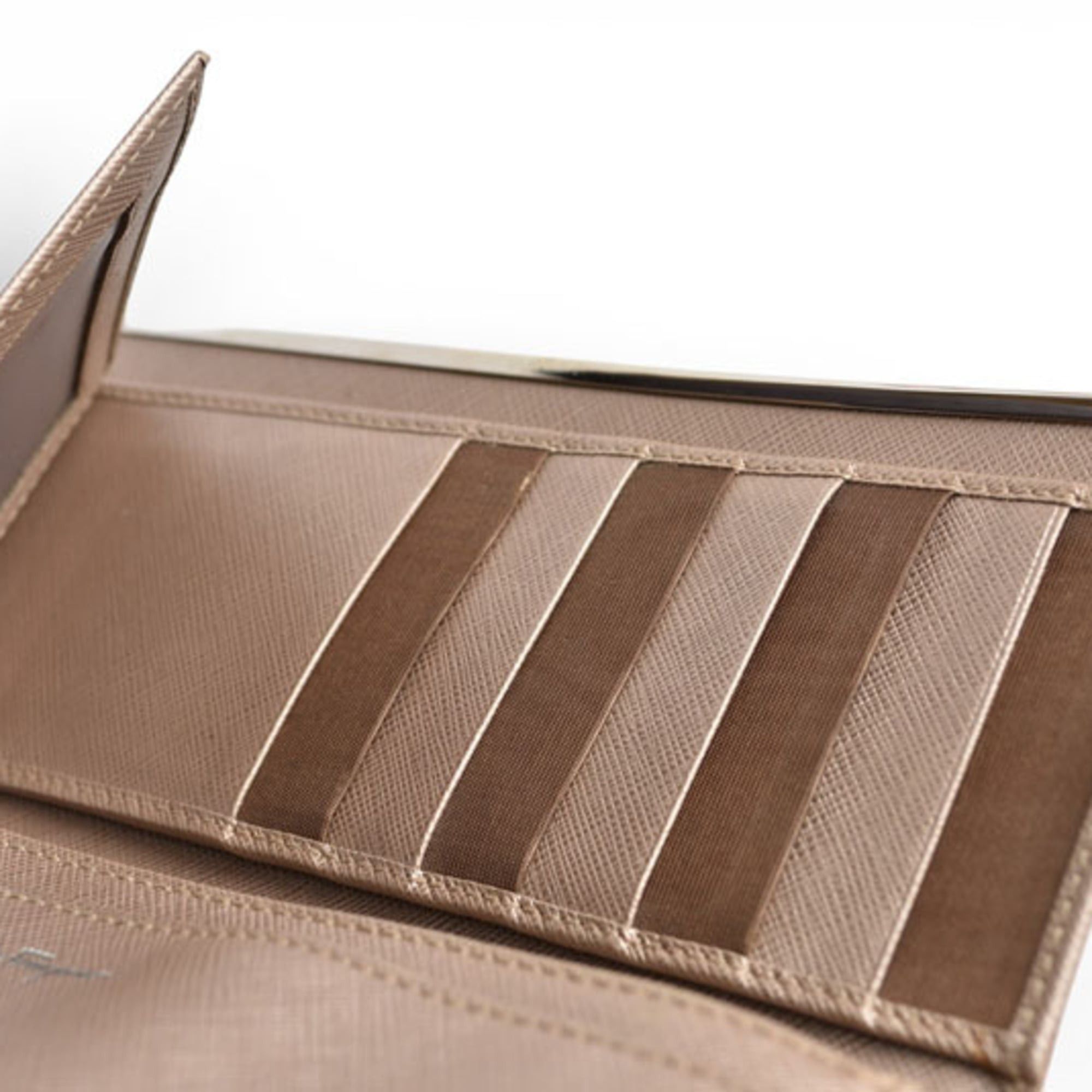 Salvatore Ferragamo Salvatore Ferragamo Gancini long wallet in metallic beige Size ONE SIZE - 9 Thumbnail