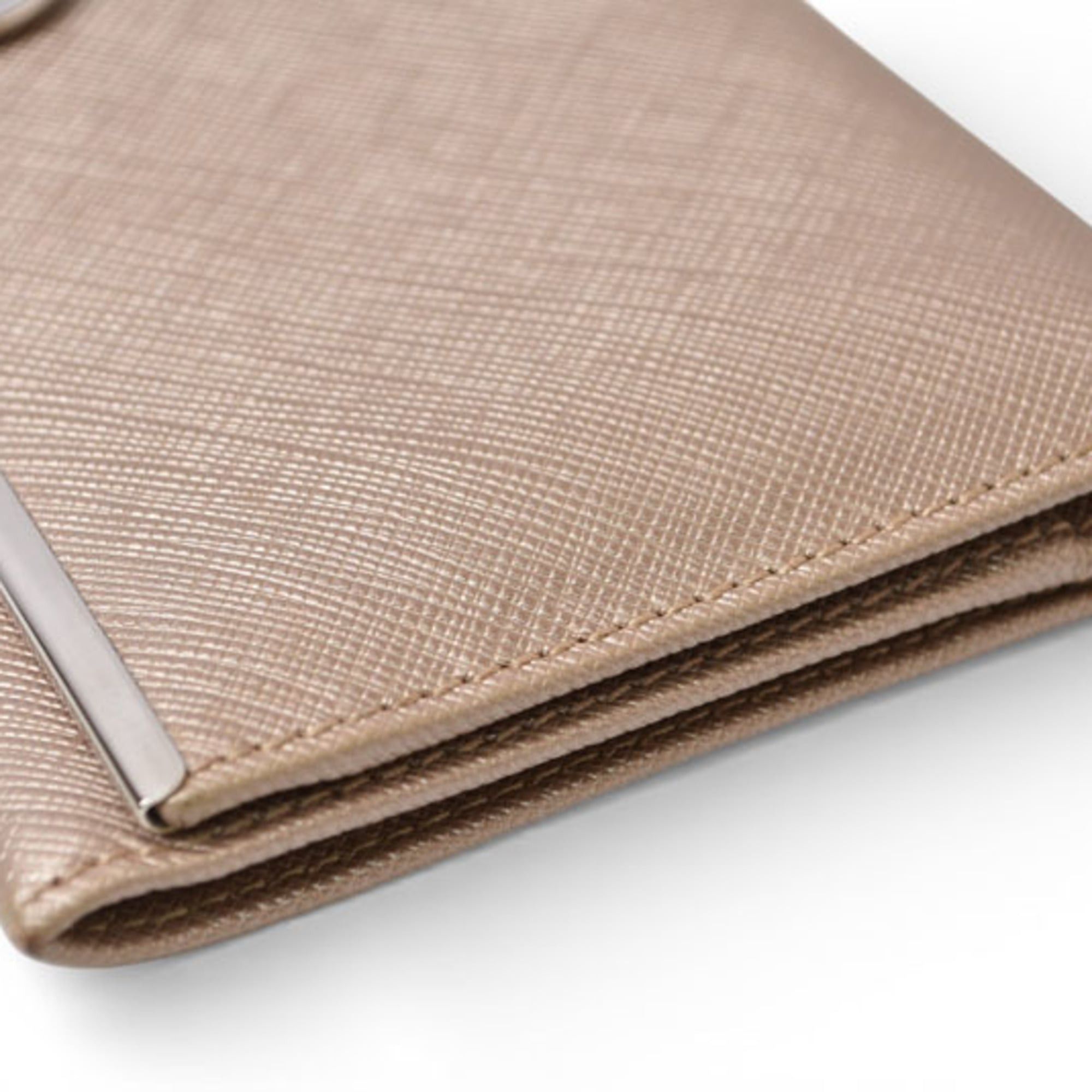 Salvatore Ferragamo Salvatore Ferragamo Gancini long wallet in metallic beige Size ONE SIZE - 6 Thumbnail
