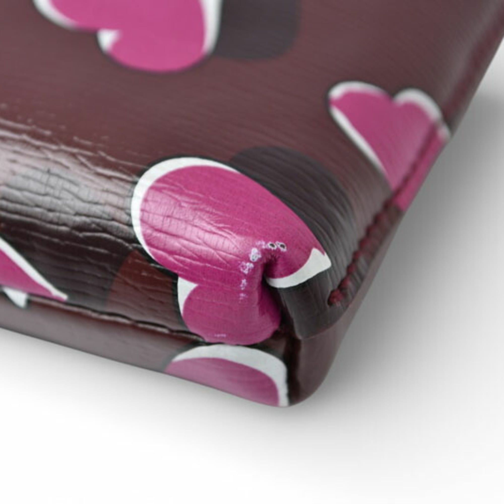 Gucci Gucci Pouch GUCCI Bamboo Heart Motif Bordeaux Pink 338815 Size ONE SIZE - 6 Thumbnail