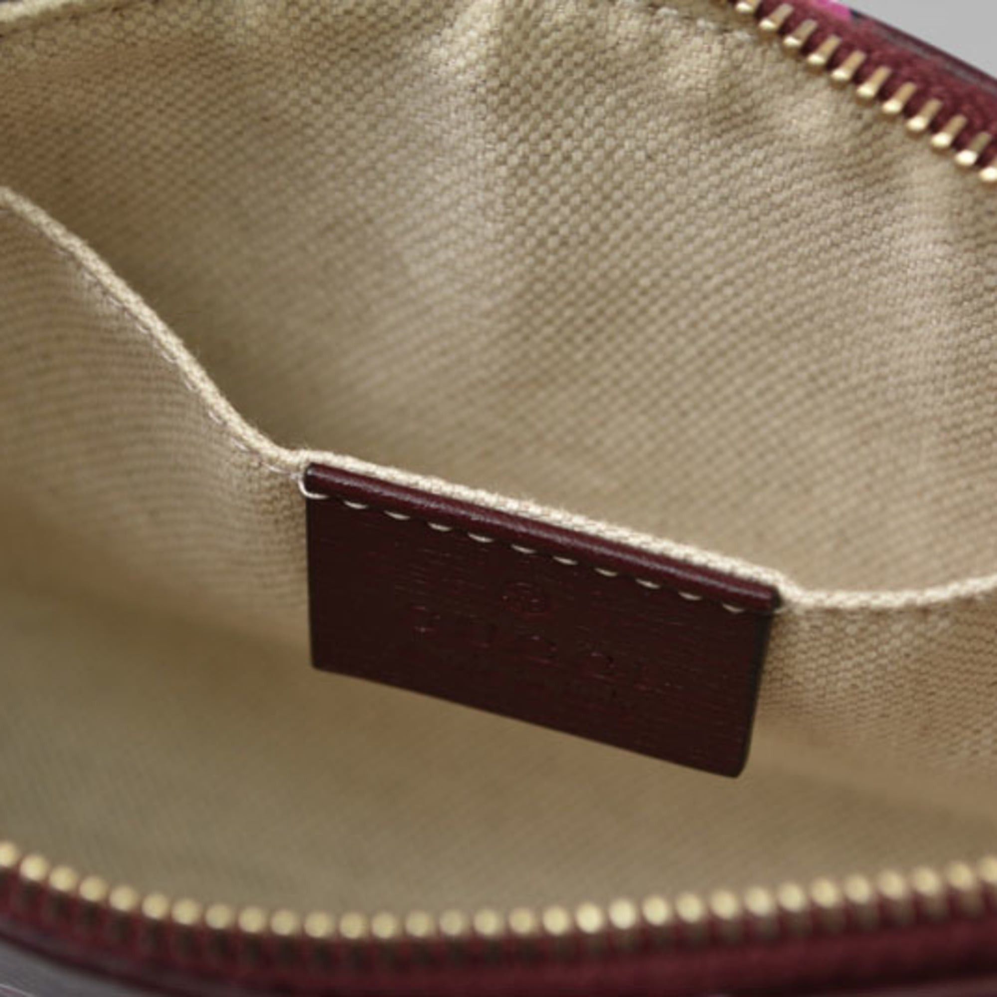 Gucci Gucci Pouch GUCCI Bamboo Heart Motif Bordeaux Pink 338815 Size ONE SIZE - 9 Thumbnail