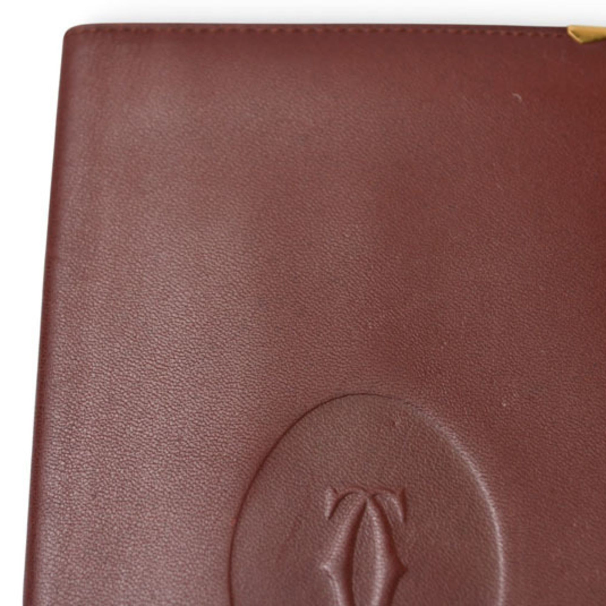 Cartier Cartier Men's Wallet, Long Leather Billfold, Must de Cartier, Bordeaux Size ONE SIZE - 7 Thumbnail