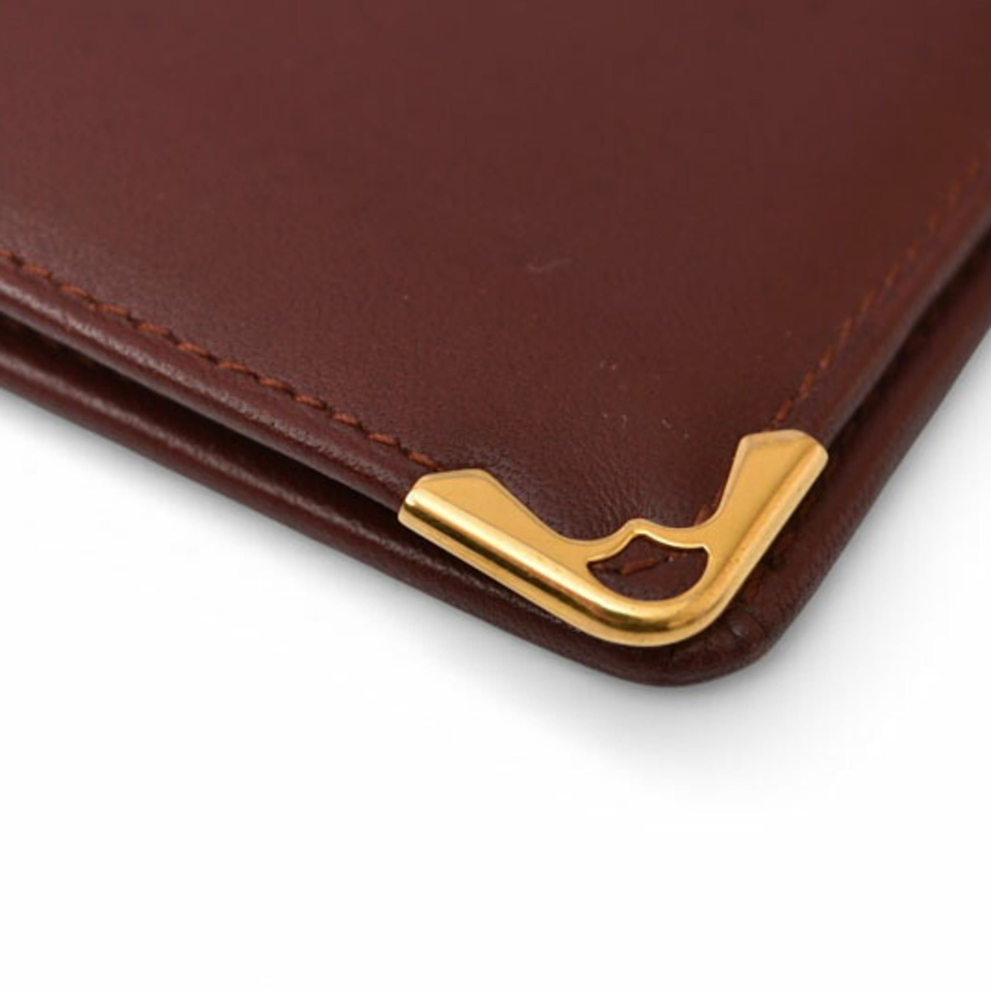 Cartier Cartier Men's Wallet, Long Leather Billfold, Must de Cartier, Bordeaux Size ONE SIZE - 6 Thumbnail