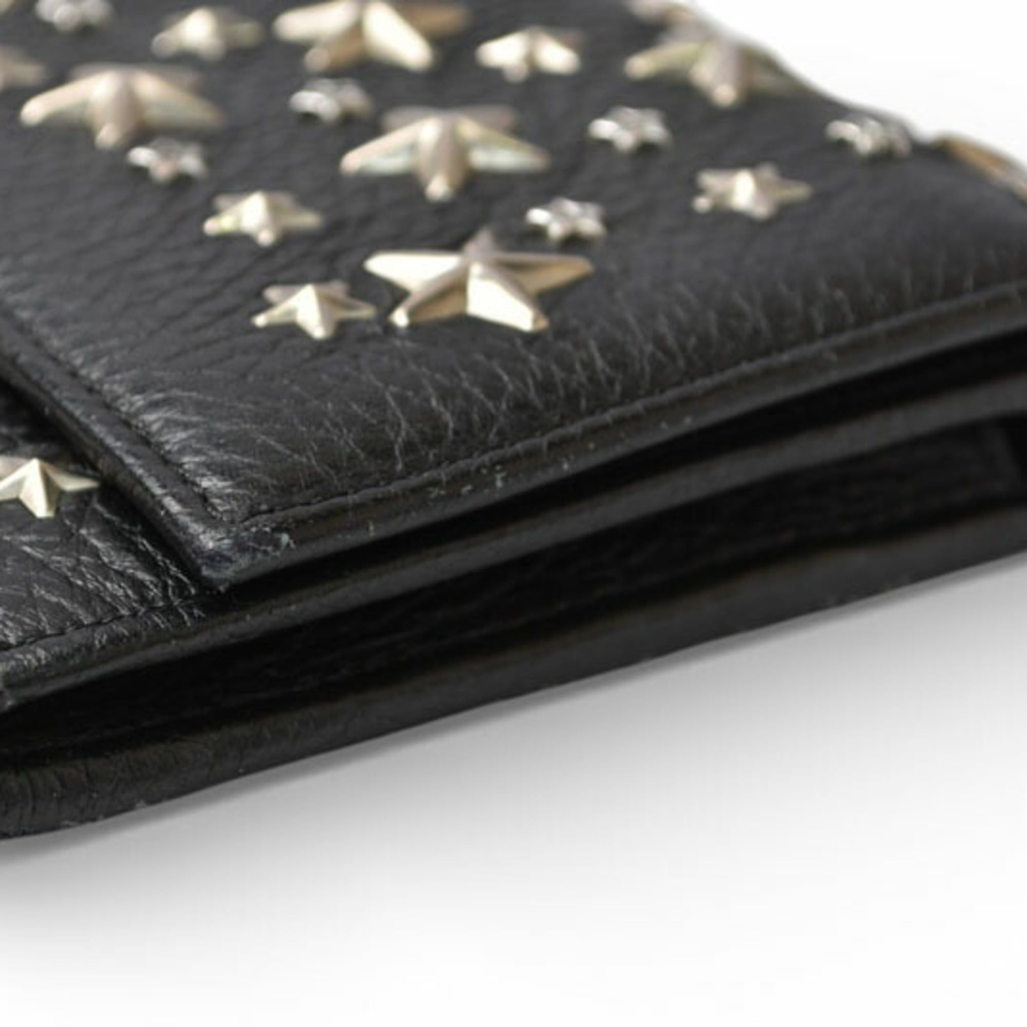 Jimmy Choo Jimmy Choo chain wallet, long shoulder bag, JIMMY CHOO star studs, rhinestones, black Size ONE SIZE - 14 Thumbnail