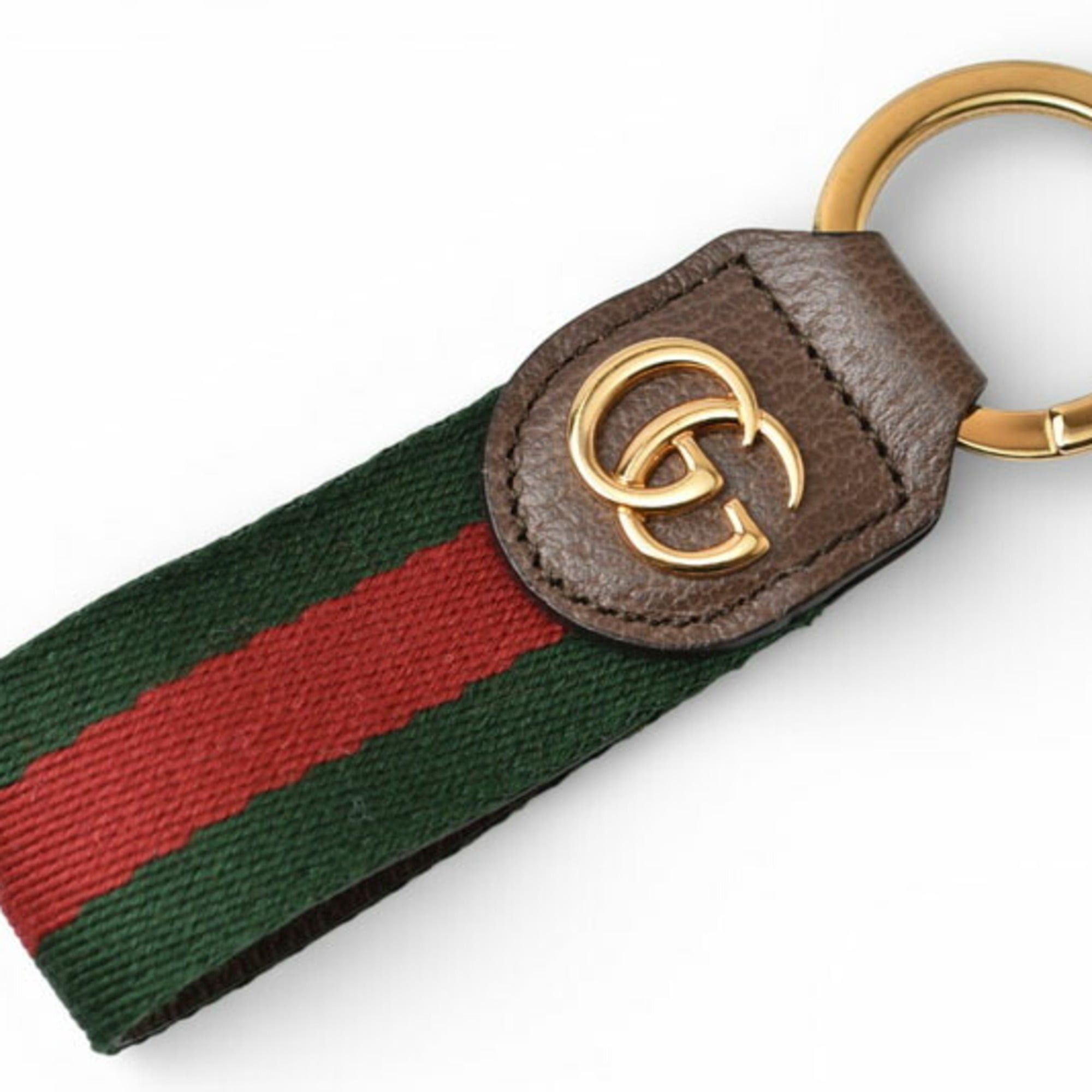 Gucci Gucci Key Ring Keychain GUCCI Green Red Line Gold Ophidia 523161 HE2NG 8742 Size ONE SIZE - 3 Thumbnail